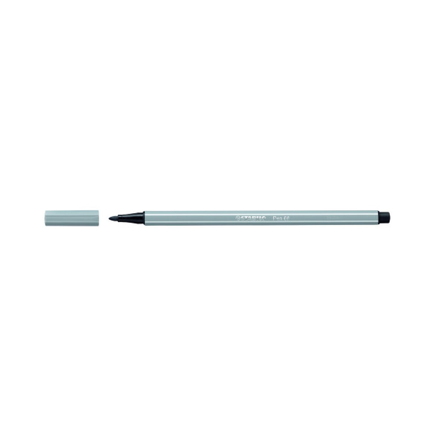ROTULADOR PUNTA FIBRA MEDIA 1MM. PEN 68 GRIS MEDIO STABILO 68/95 (10 Uds)