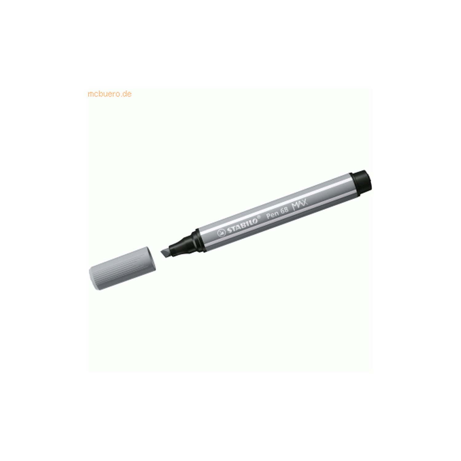 ROTULADOR PREMIUM CON PUNTA DE FIBRA BISELADA PEN 68 MAX COLOR GRIS MEDIO STABILO 768/95 (10 Uds)
