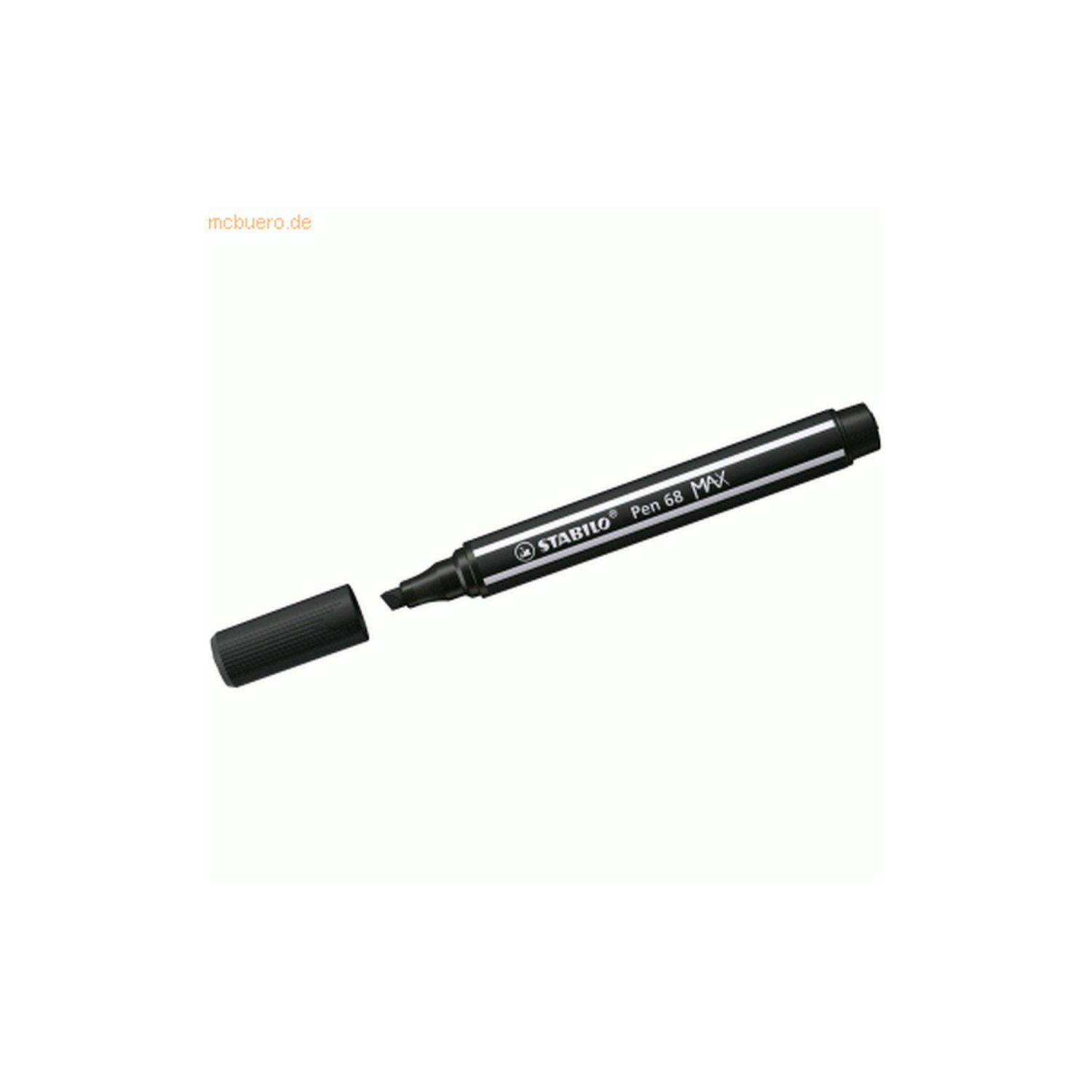 ROTULADOR PREMIUM CON PUNTA DE FIBRA BISELADA PEN 68 MAX COLOR NEGRO STABILO 768/46 (10 Uds)
