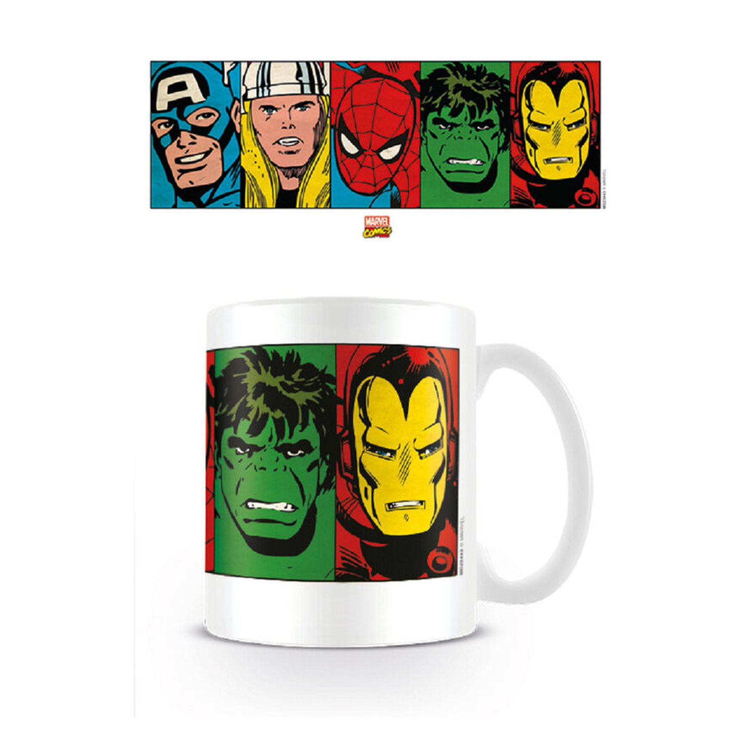 Taza desayuno Marvel Caras Comic