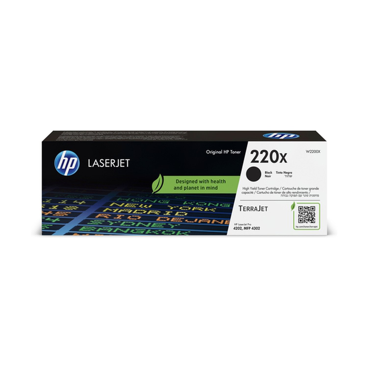Toner HP #220X negro Color Ljet Pro 4202 4302  Terrajet 7.500p.