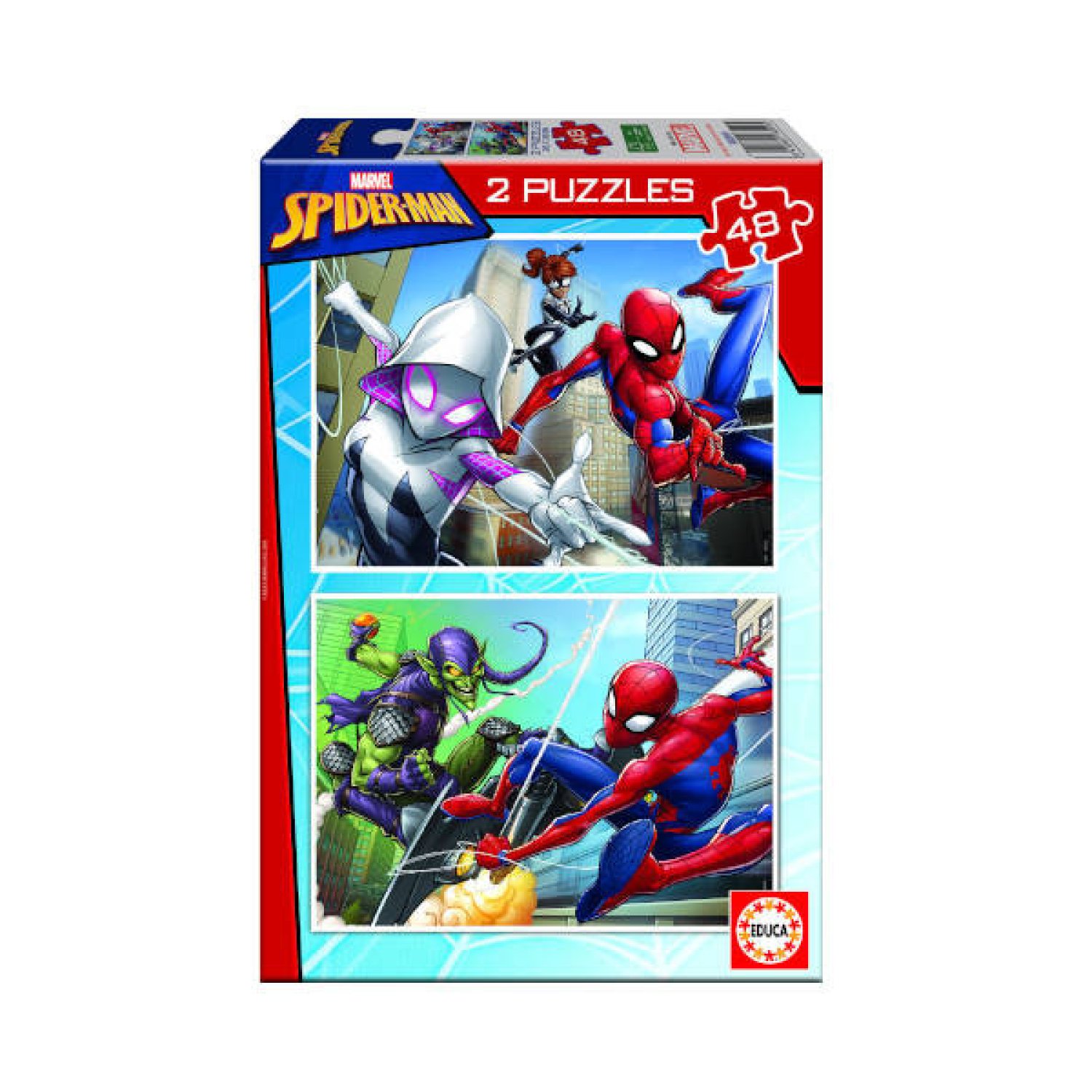 Educa Borrás · Puzzle 2x48 Piezas · Spider-Man · 4-6 Años