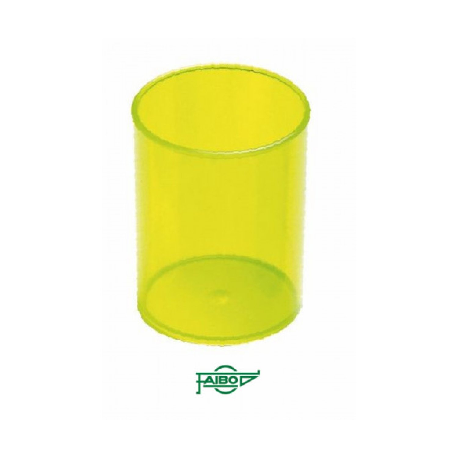 Faibo · Cubilete de Plástico · 78mm Diámetro · 100mm Alto · Amarillo Transparente
