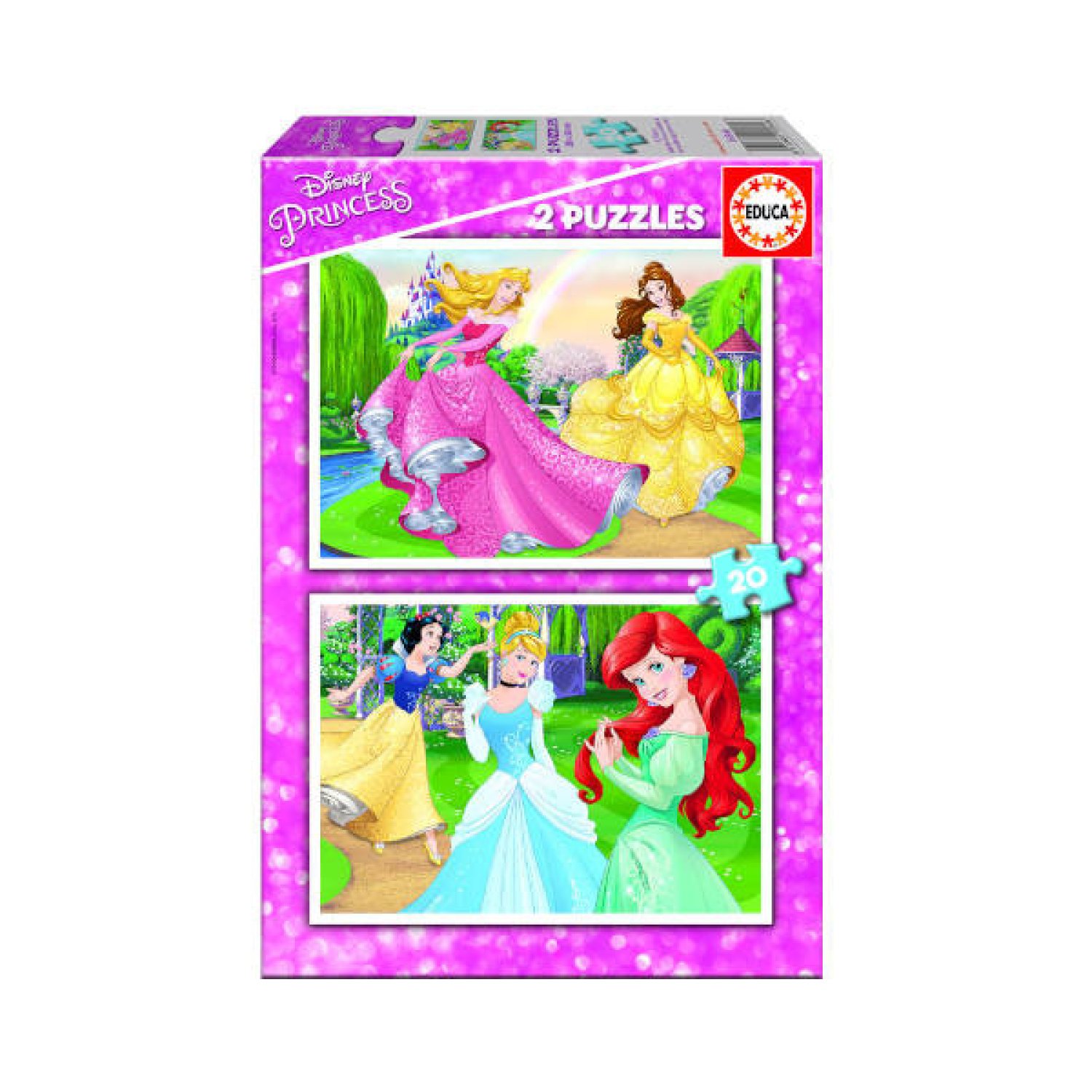 Educa Borrás · Puzzle Infantil 2x20 Piezas · Princesas Disney · Desde 3 Años
