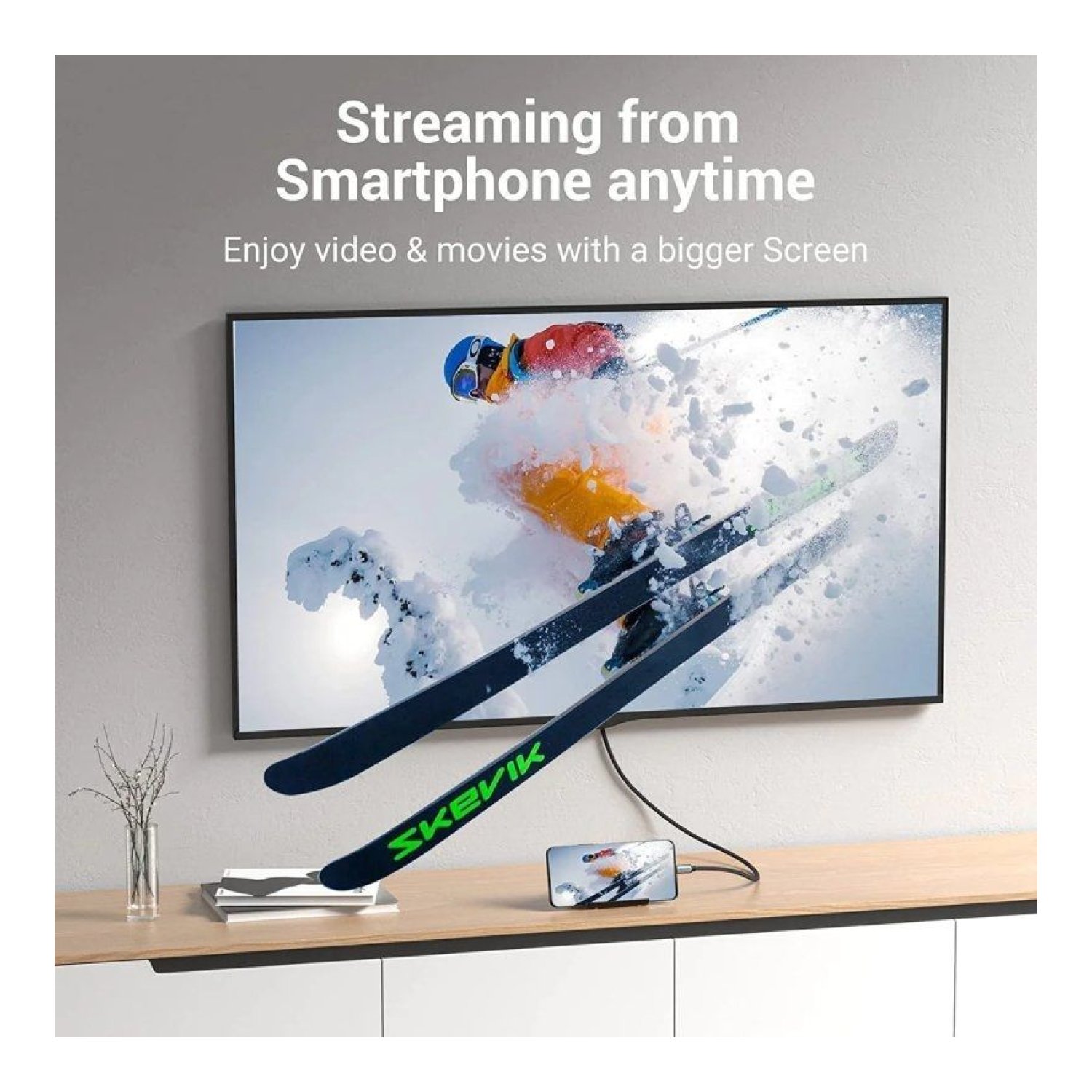 Vention Cable Conversor USB-C a HDMI 2.0 · 4K · 1,5m · Negro
