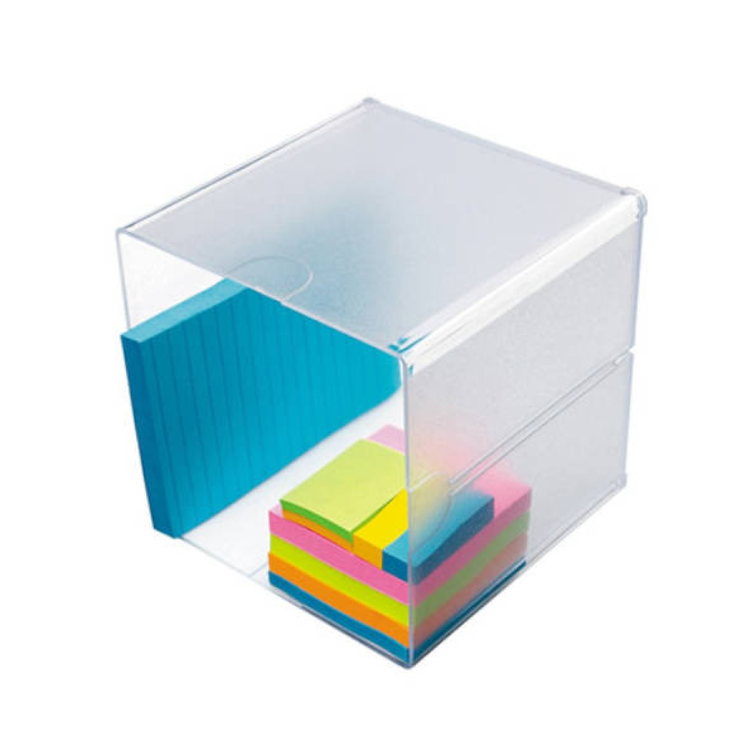Deflecto · Organizador Modular Transparente · Sistema Apilable