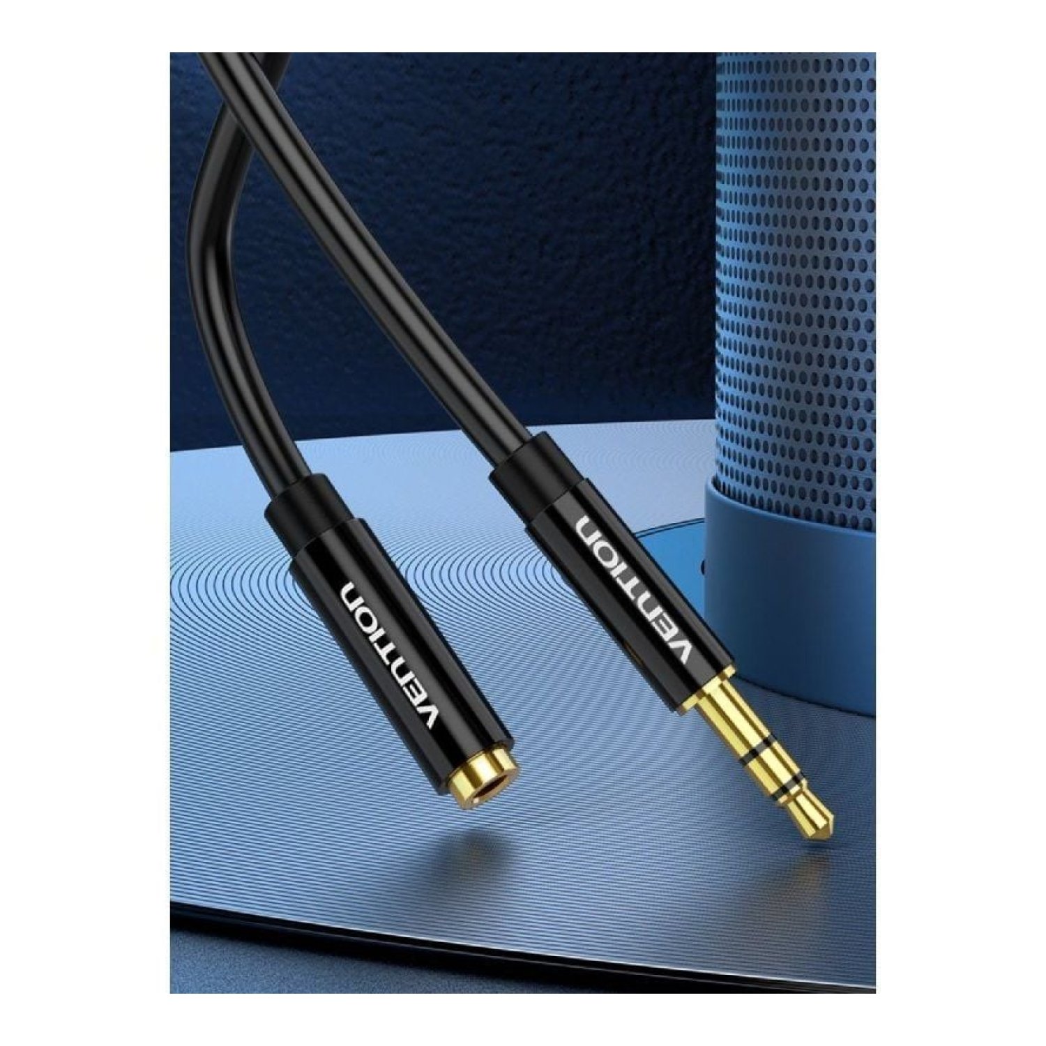 Vention · Cable Estéreo Jack 3.5 · 1m · Negro