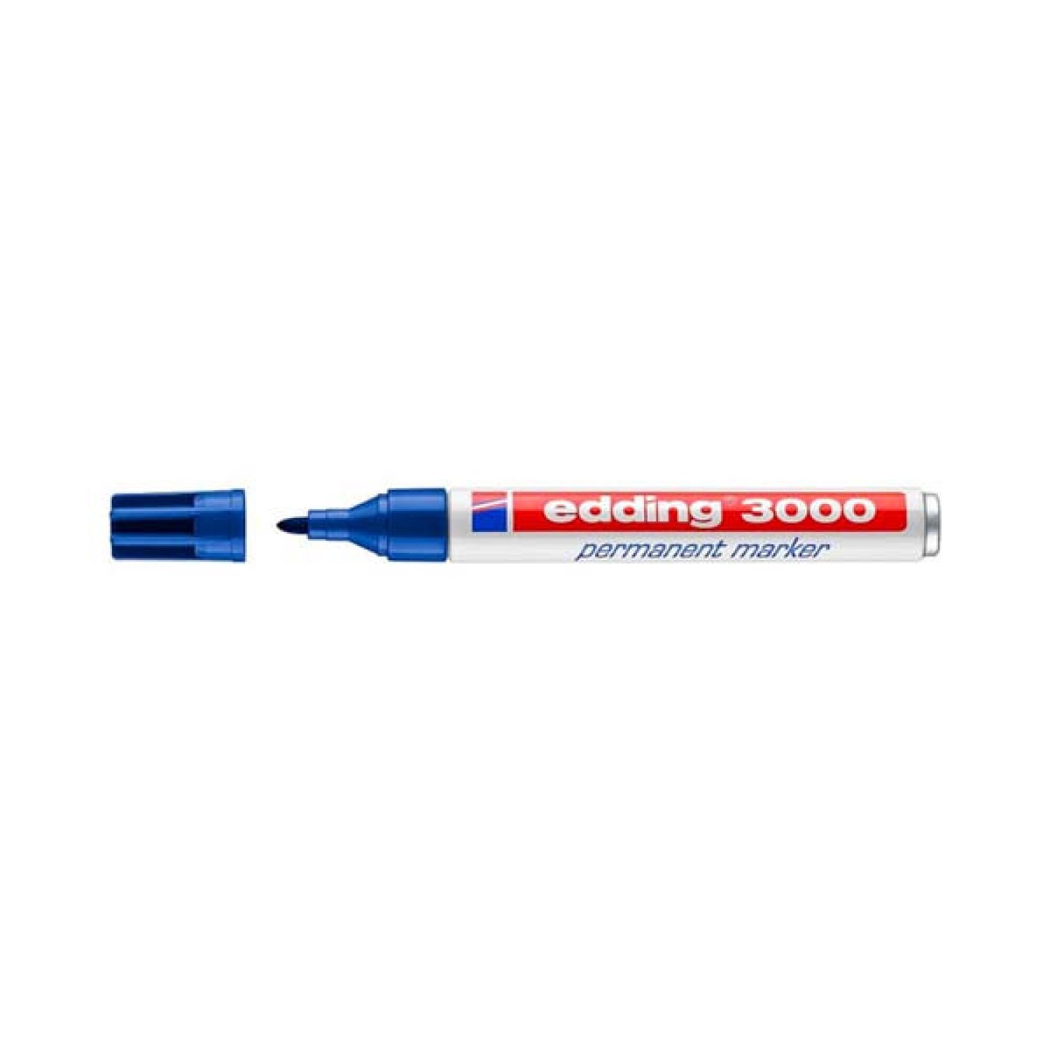 Edding 3000 · Marcador Permanente · Punta Redonda 1,5-3mm · Azul