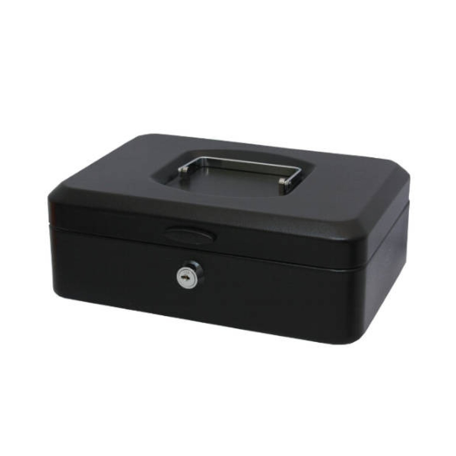 Bismark · Caja de Caudales · Grande 25×9×17cm · Bandeja y Cierre · Negra