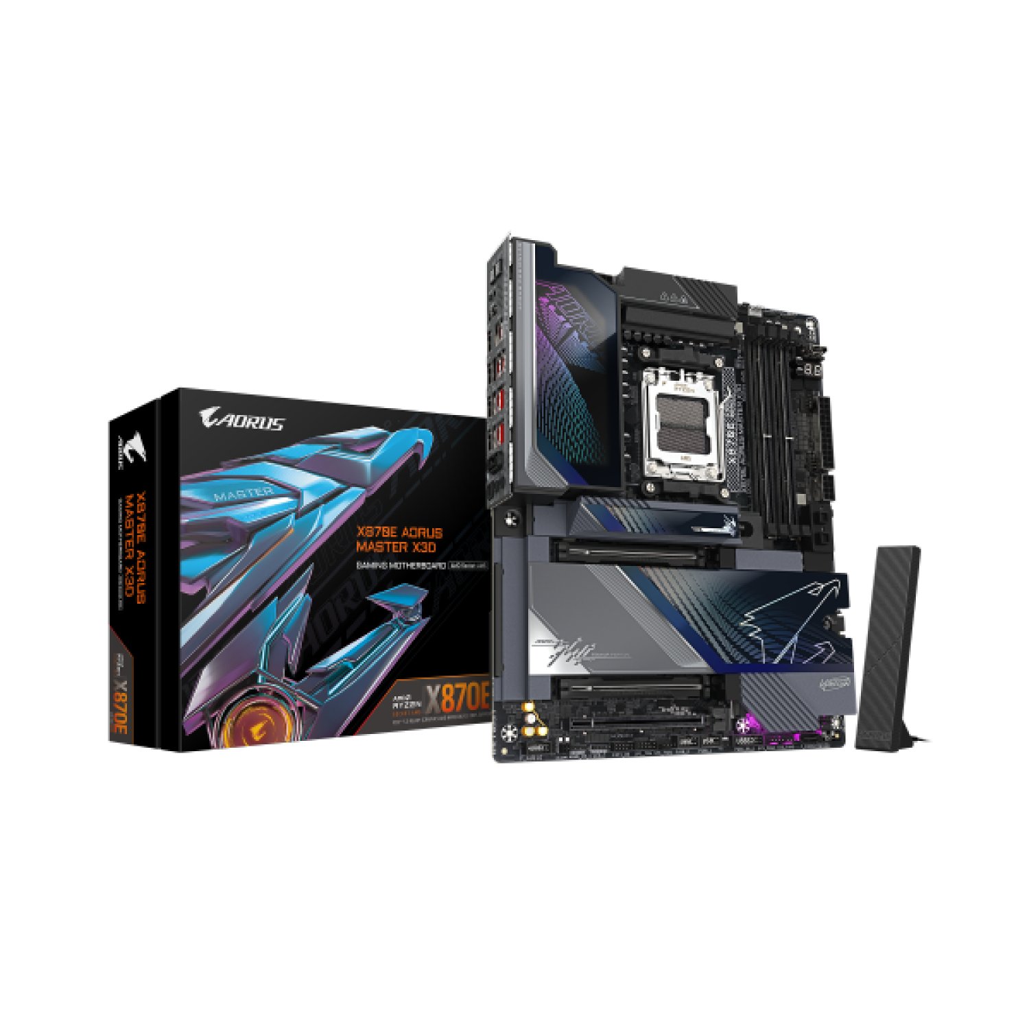 Gigabyte X870E AORUS Master X3D · Placa Base AMD · DDR5 · WiFi 7 · PCIe 5.0 · USB 4