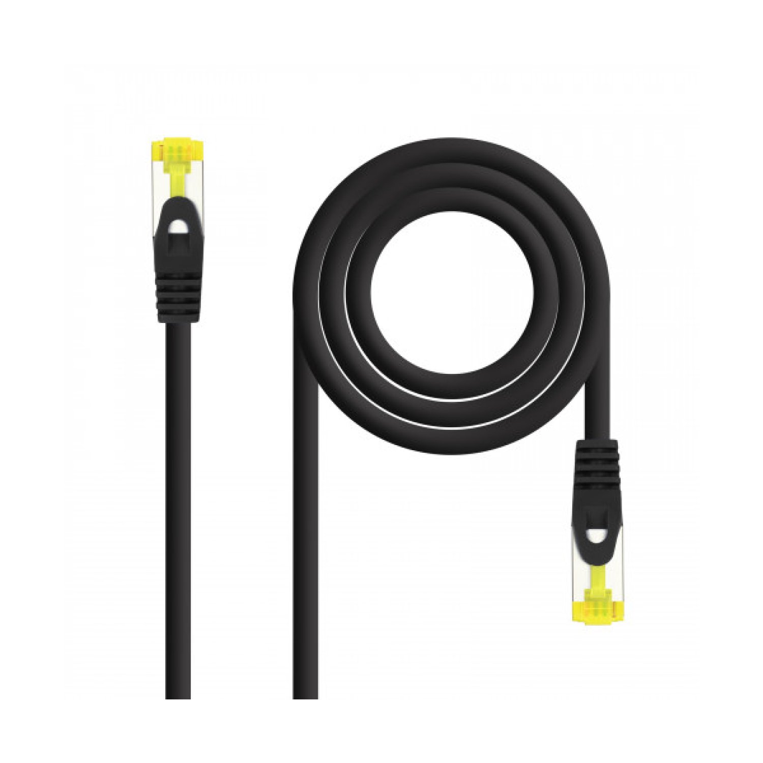 Nanocable Cable RJ45 Cat.6A SFTP · LSZH · AWG26 · 0,5m · Negro