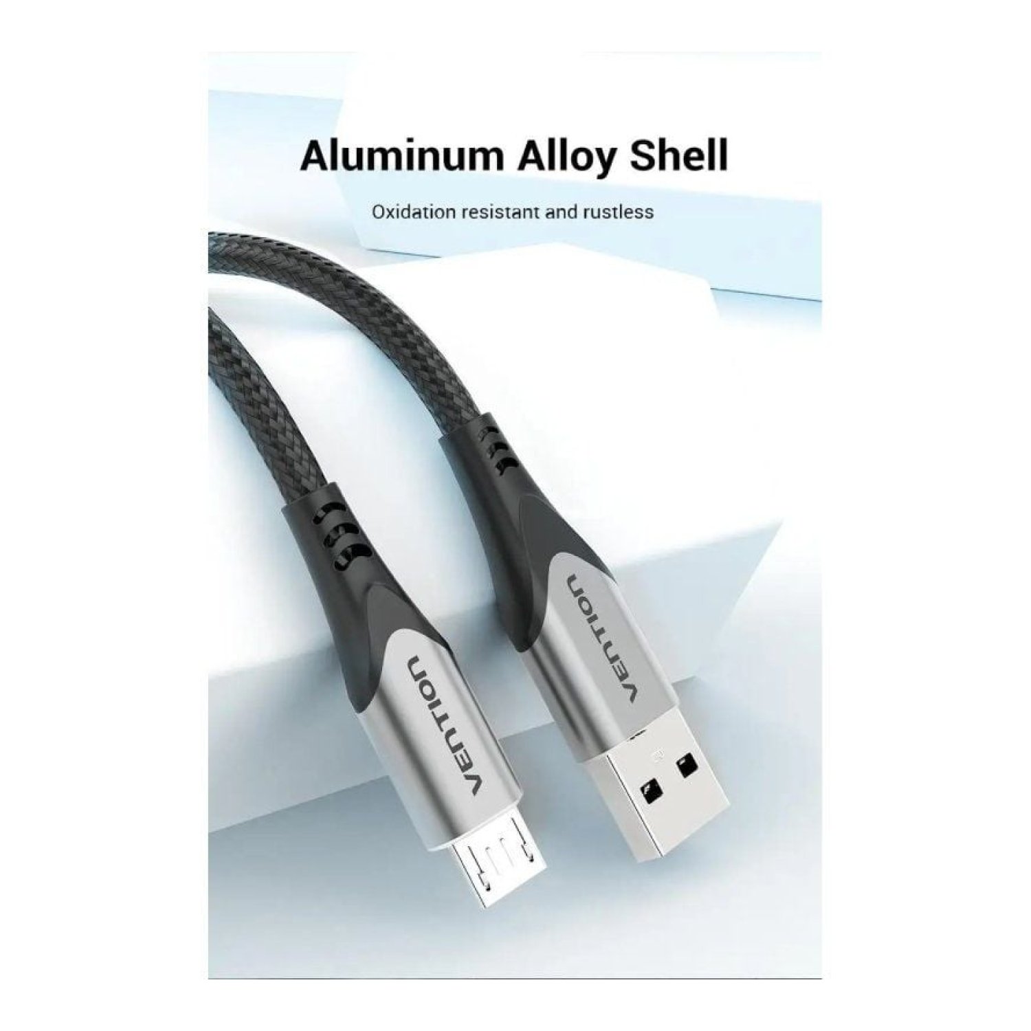Vention Cable USB 2.0 · USB Macho a Micro USB · 480Mbps · 1,5m · Gris