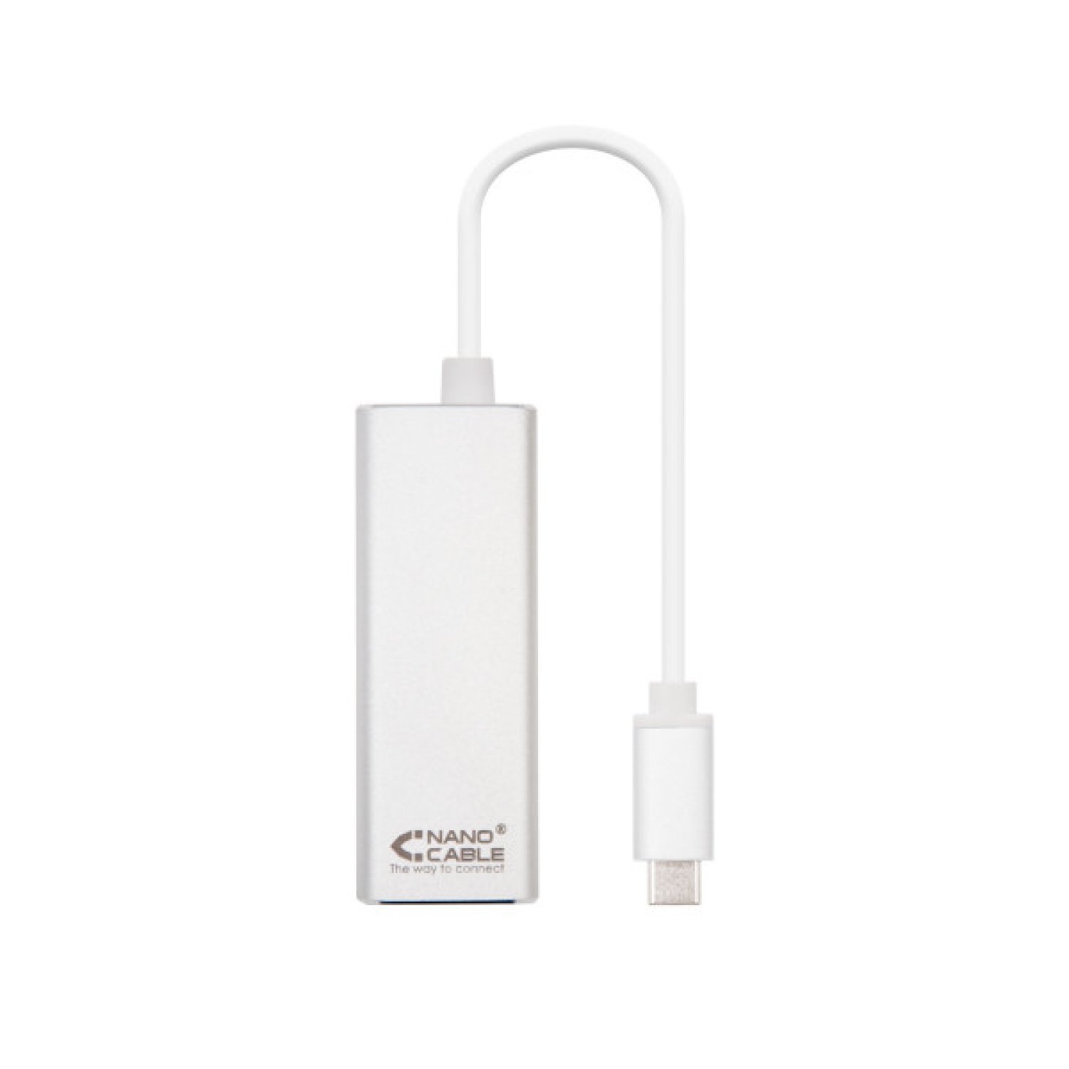 Nanocable · Conversor USB-C a Ethernet · Gigabit 10/100/1000 Mbps · 15cm
