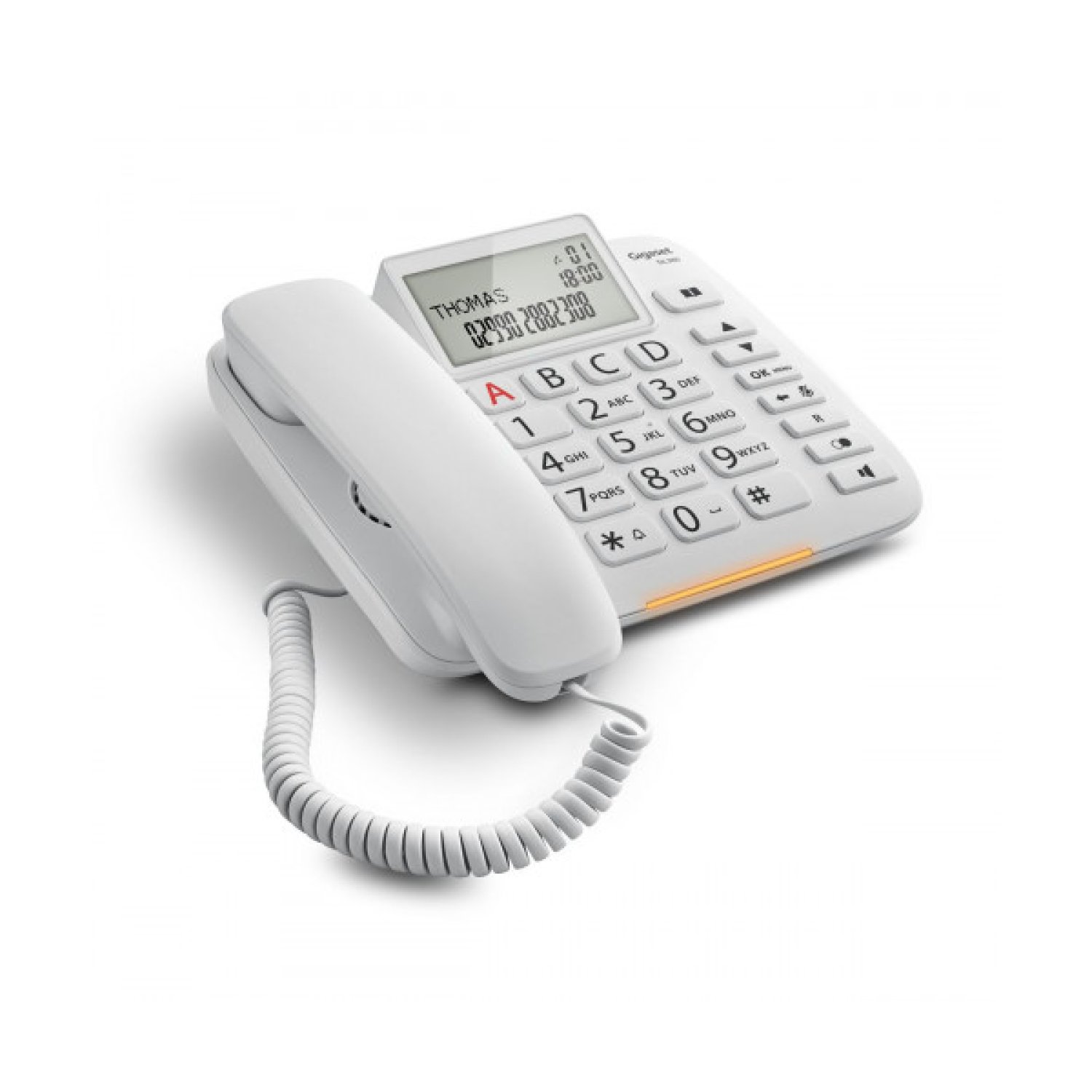 Gigaset DL380 · Teléfono Analógico · Identificador de Llamadas · Blanco