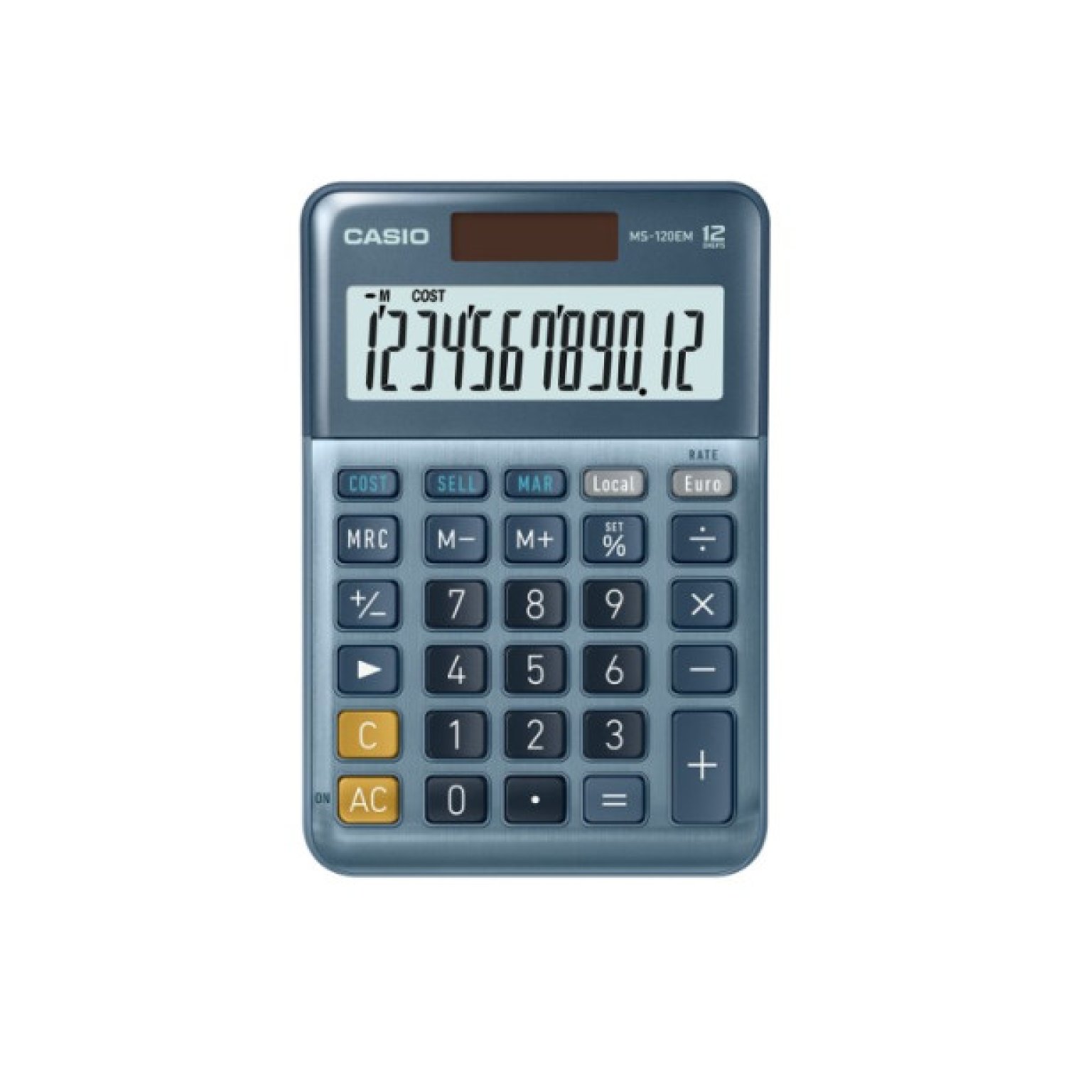 Casio MS-120EM · Calculadora Sobremesa · 12 Dígitos · Pantalla Grande