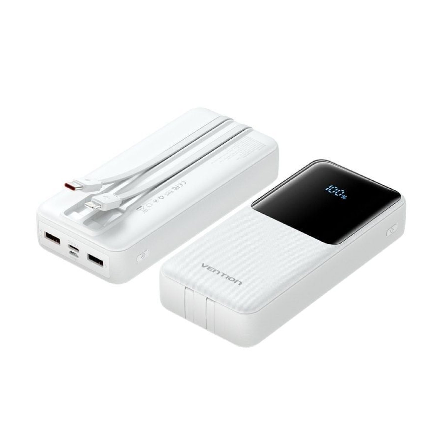 Vention Powerbank 20000mAh · 22,5W · Blanca · USB-C y Lightning