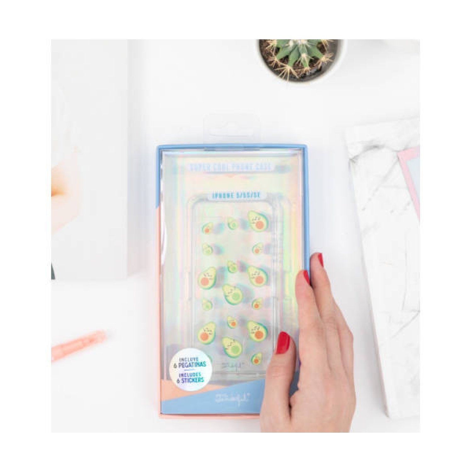 Mr. Wonderful · Carcasa iPhone SE · Transparente Aguacates