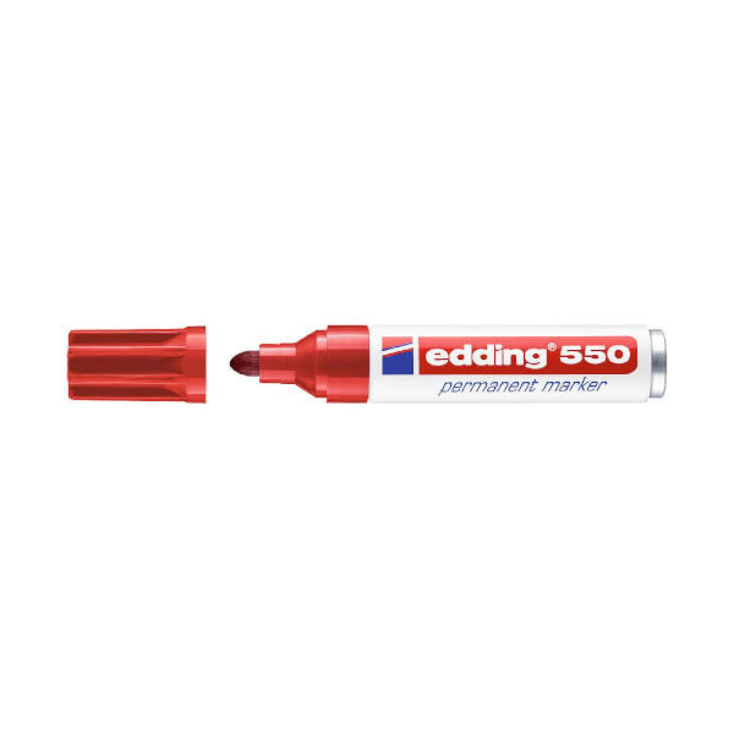 Edding 550 · Marcador Permanente · Punta Redonda 3-4mm · Rojo