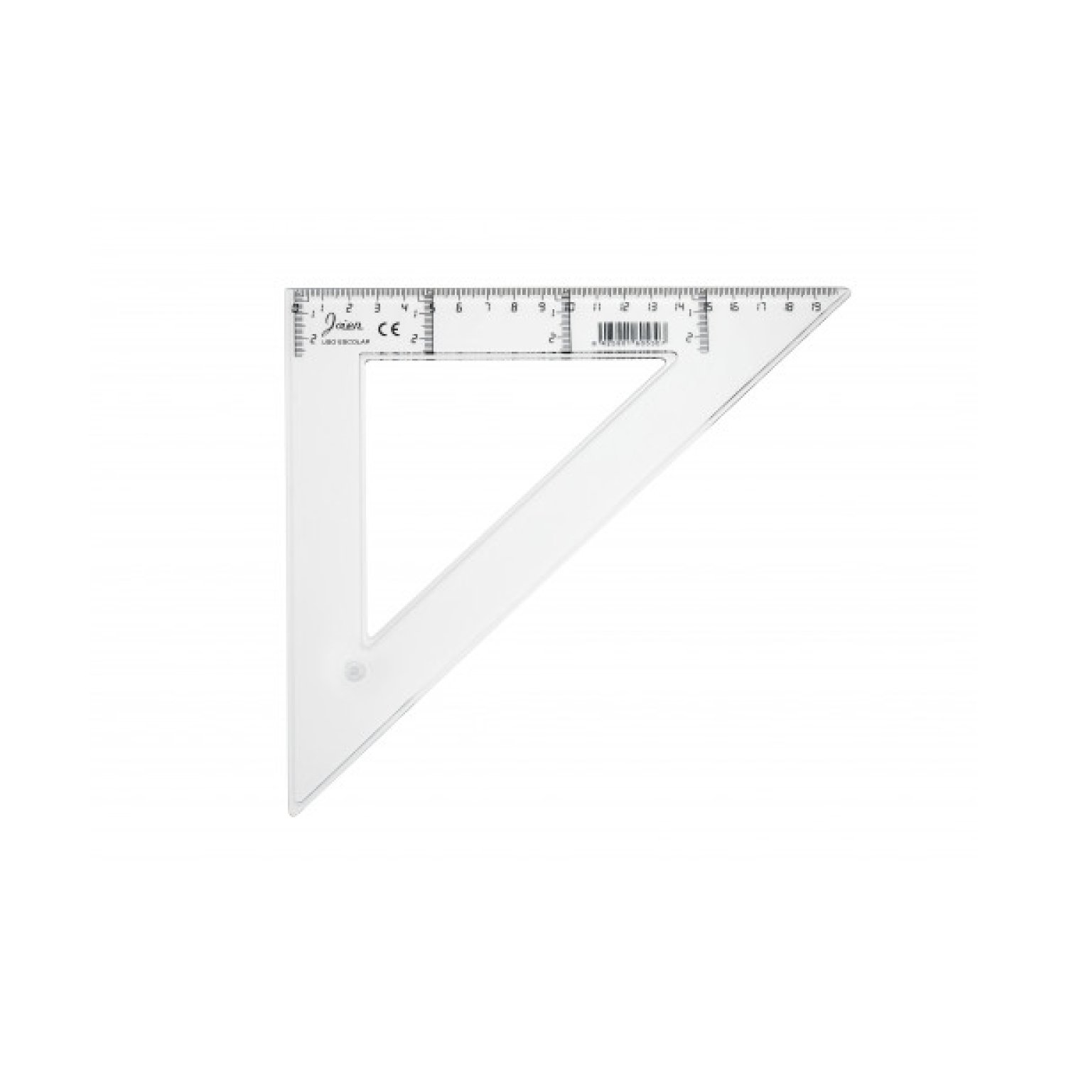 Faibo · Escuadra Transparente Graduada · 30 cm · Plástico Inyectado Biselado