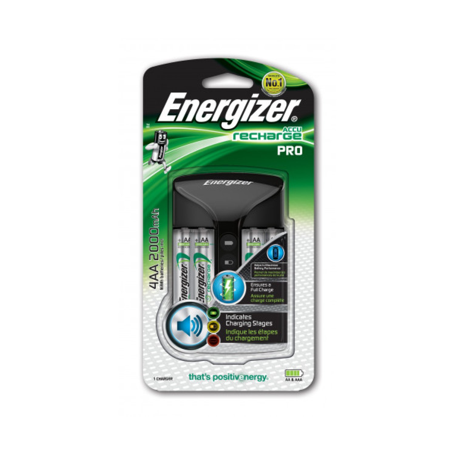 Energizer Pro Charger · Cargador de Corriente Alterna · Para Smartphone