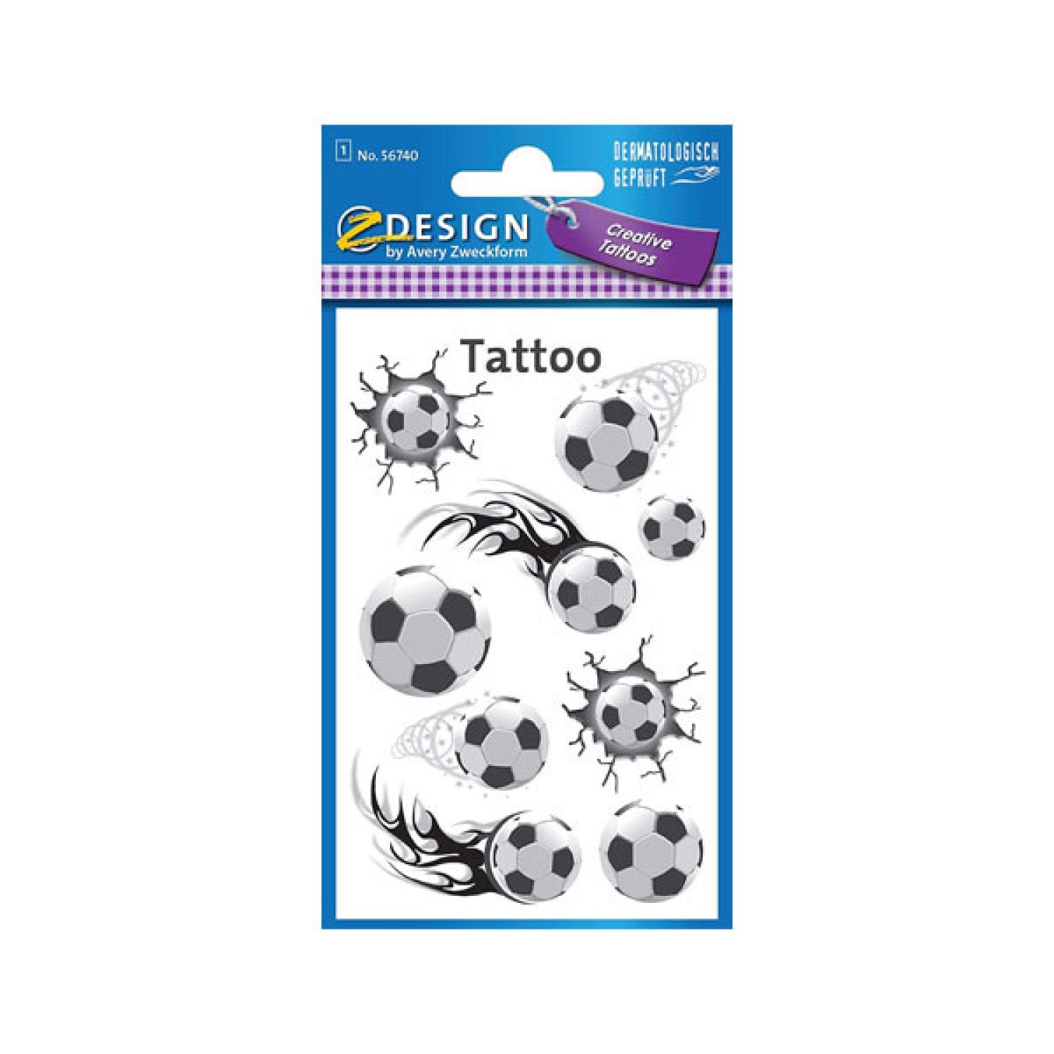 Avery · Sobre con Pegatinas Tattoo · 76x120mm · 1 Hoja + 9 Pegatinas Balones
