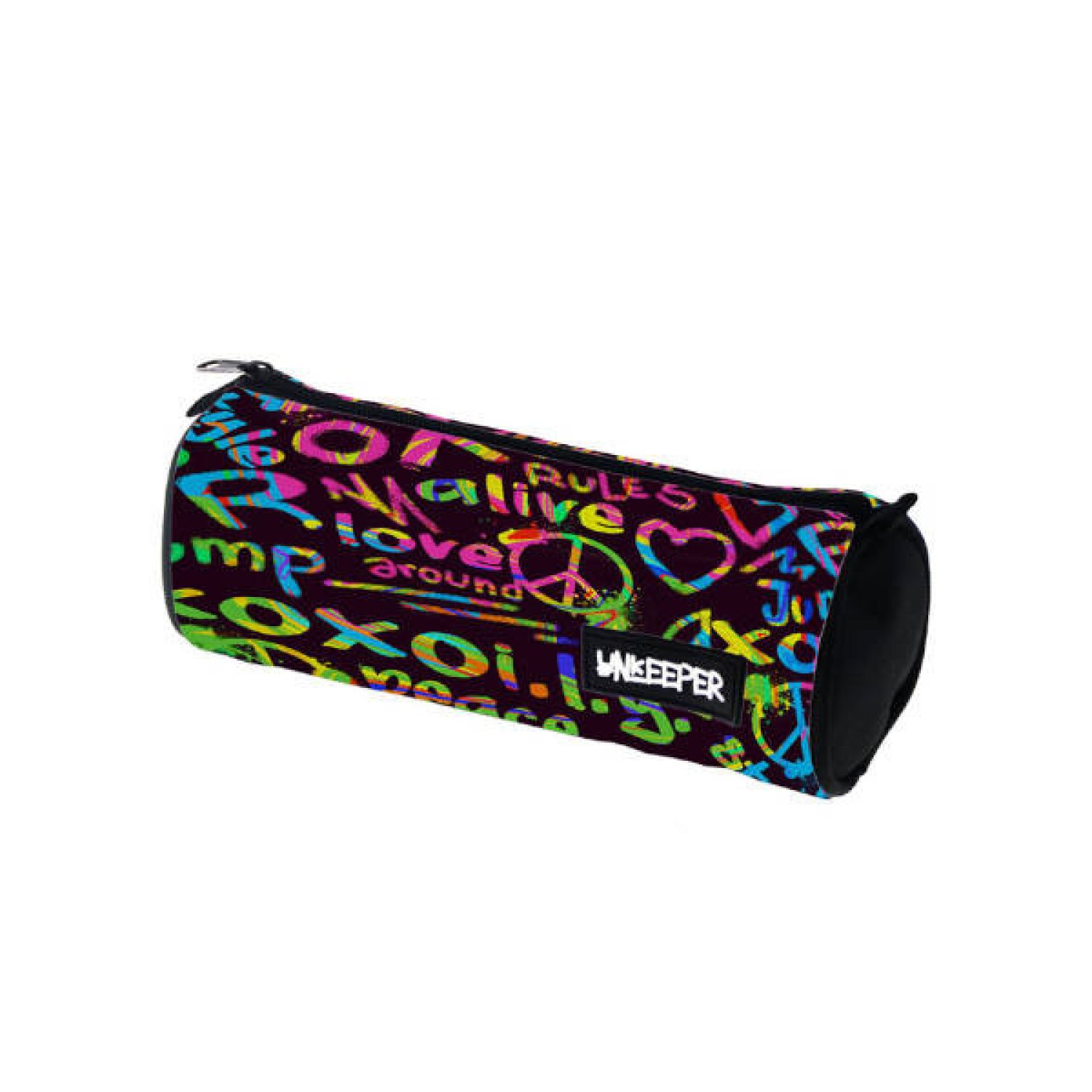Unkeeper Portatodo Redondo Pace and Love · 21x8x8 cm · Diseño Estampado