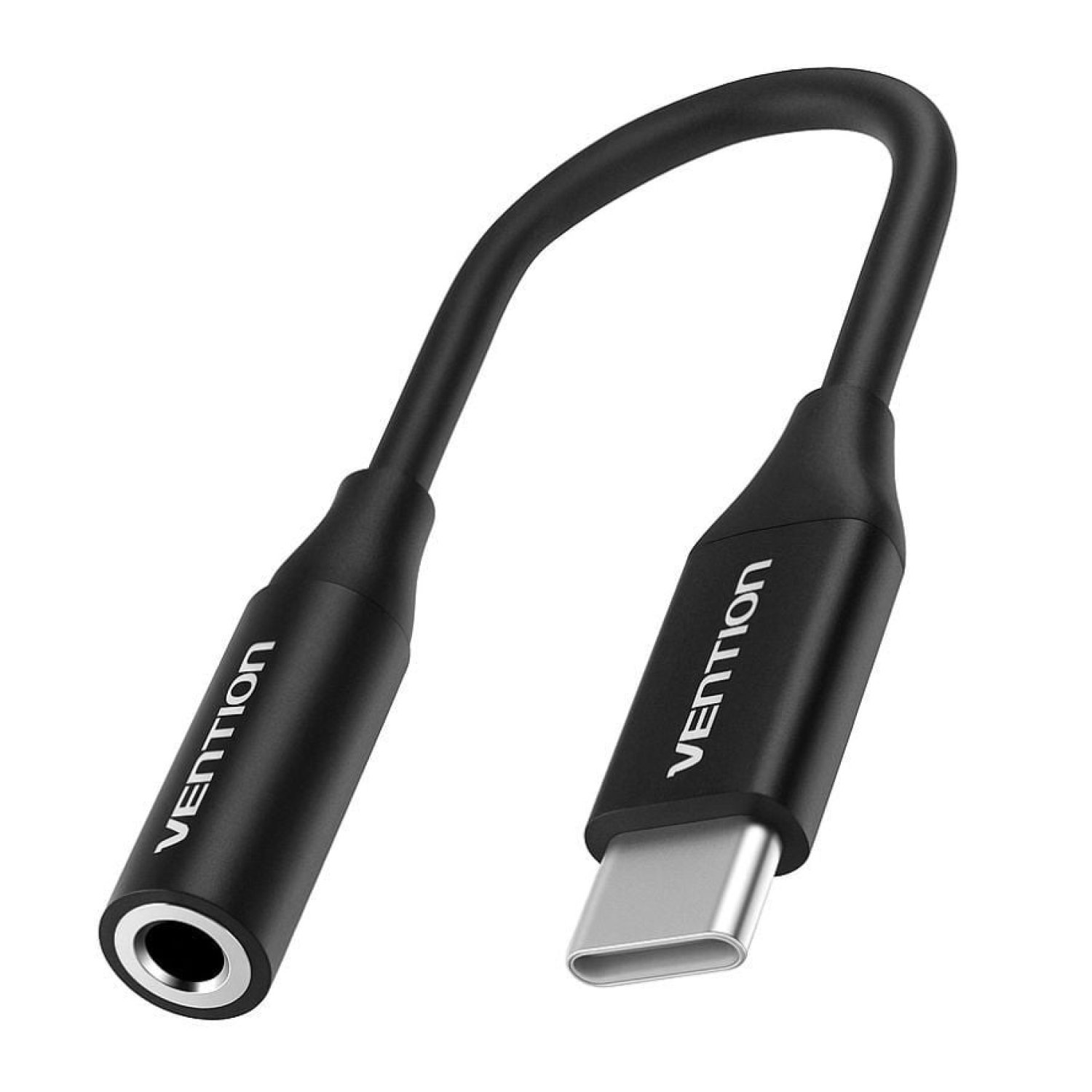 Vention · Conversor Jack 3.5 a USB-C · 10cm · Negro