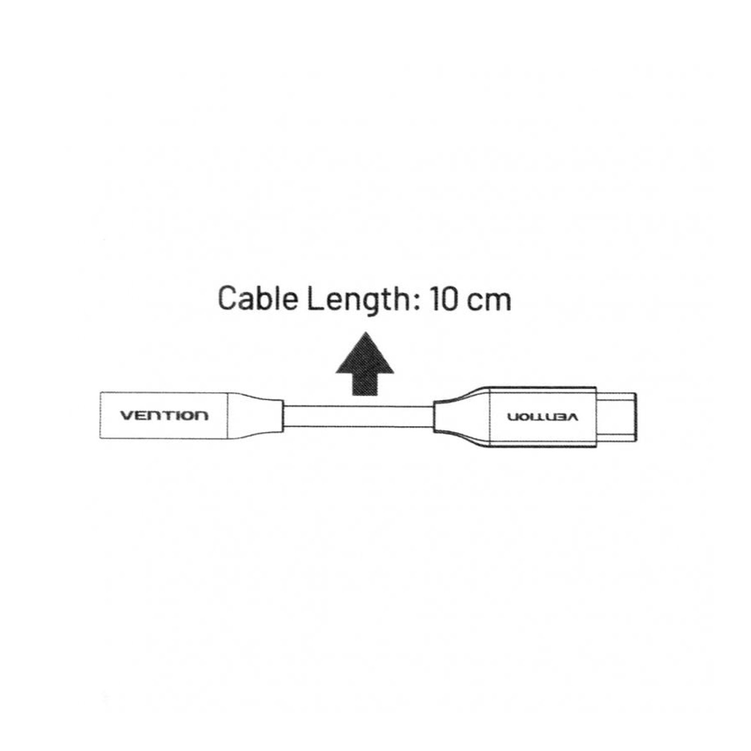 Vention · Conversor Jack 3.5 a USB-C · 10cm · Negro