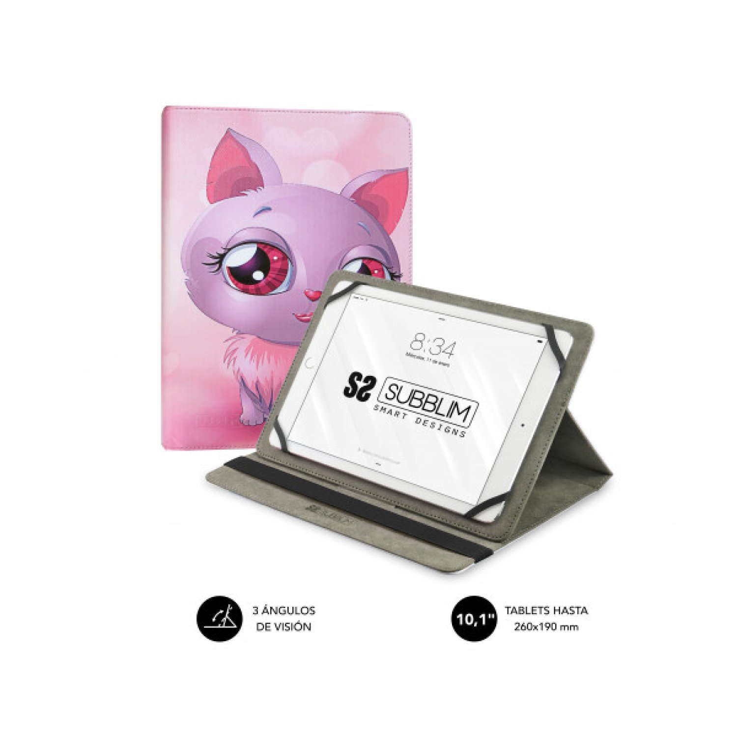 Subblim Funda Tablet Universal · 10,1" · Trendy Case Cat