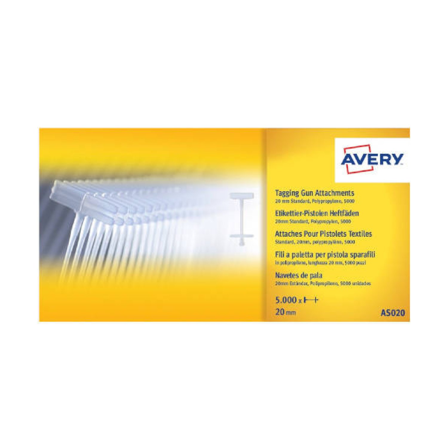 Avery · Navetes Paleta 20mm · Polipropileno · Pack 5.000 unidades