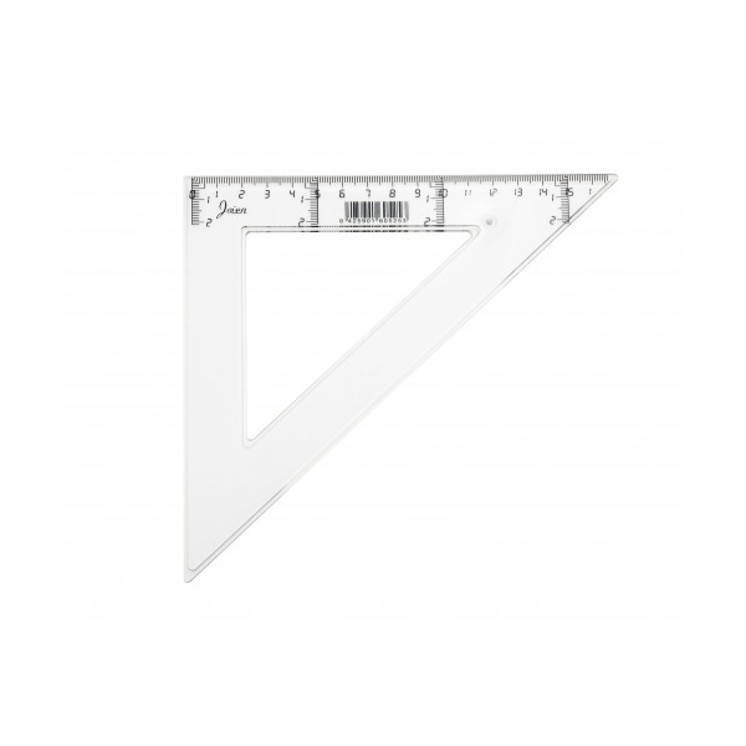 Faibo · Escuadra Transparente · 25 cm · Plástico Graduado y Biselado
