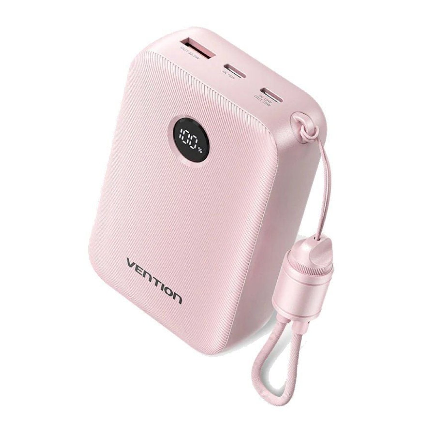 Vention Powerbank 20000mAh · 22.5W · Rosa · Cable USB Tipo-C incluido