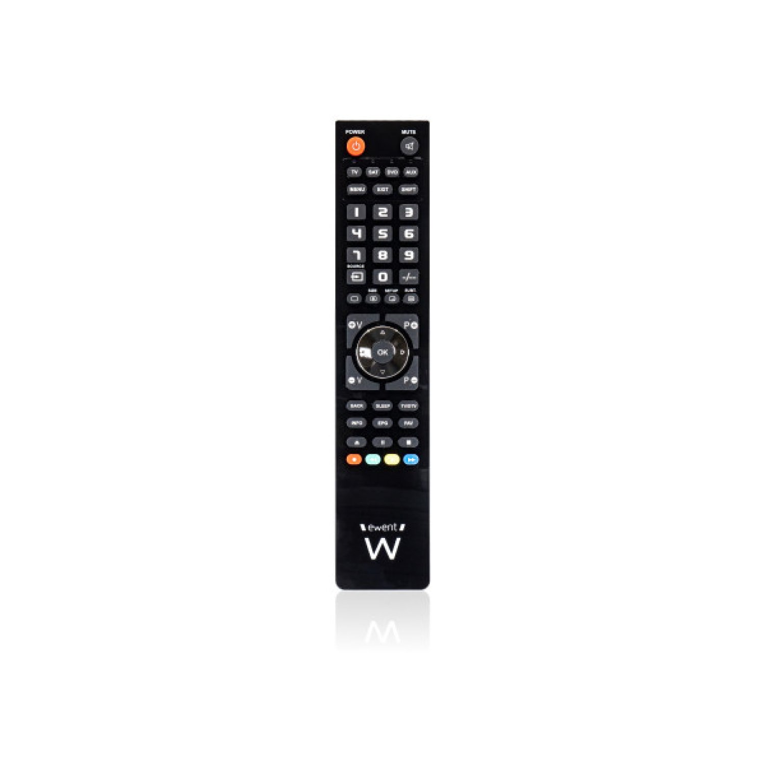 Ewent EW1570 · Mando Universal · DTT/DVD/Blu-ray/SAT/TV/Proyector · Compatible STB y Altavoz