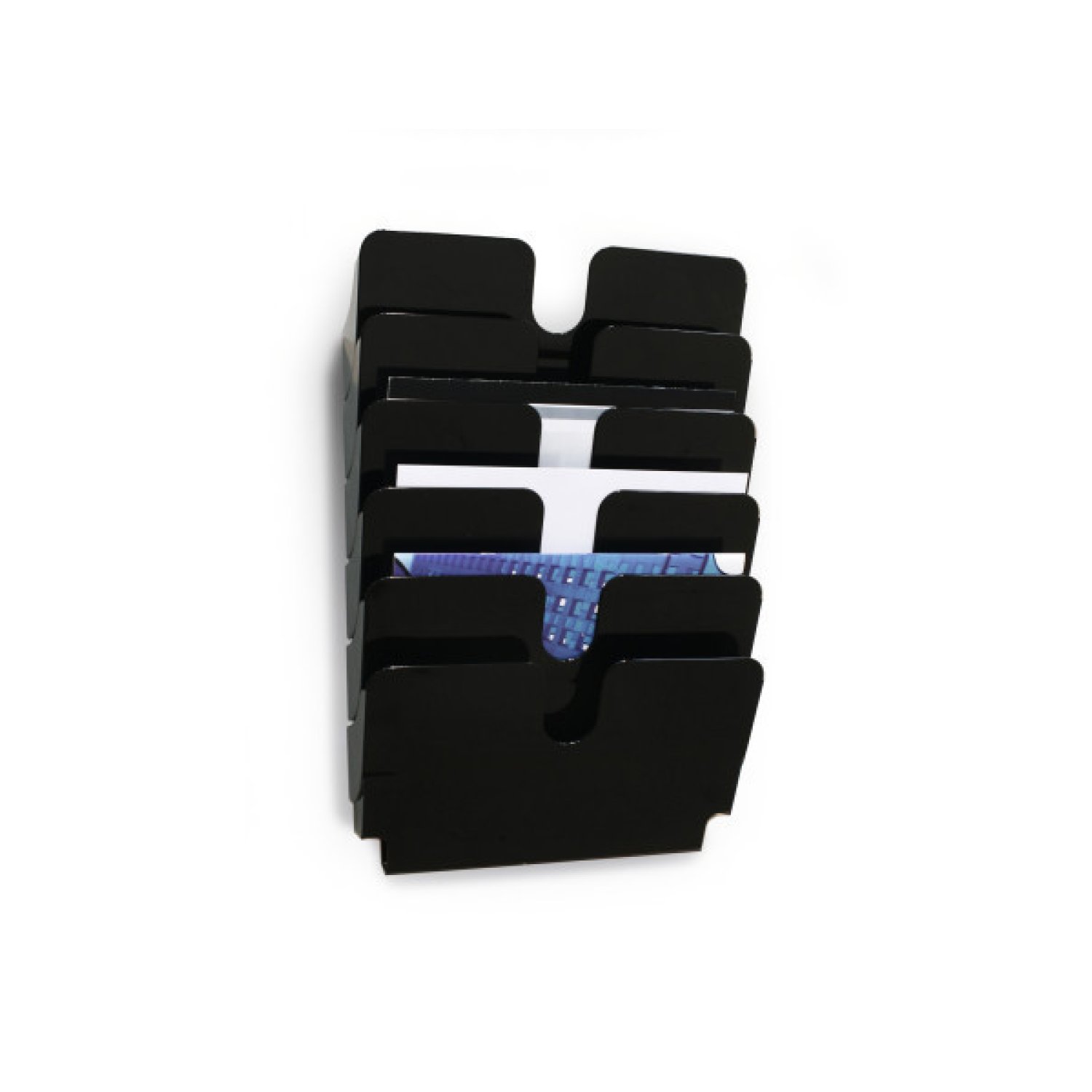 Durable Dispensador Flexiplus · 6 Compartimentos · A4 Horizontal · Negro