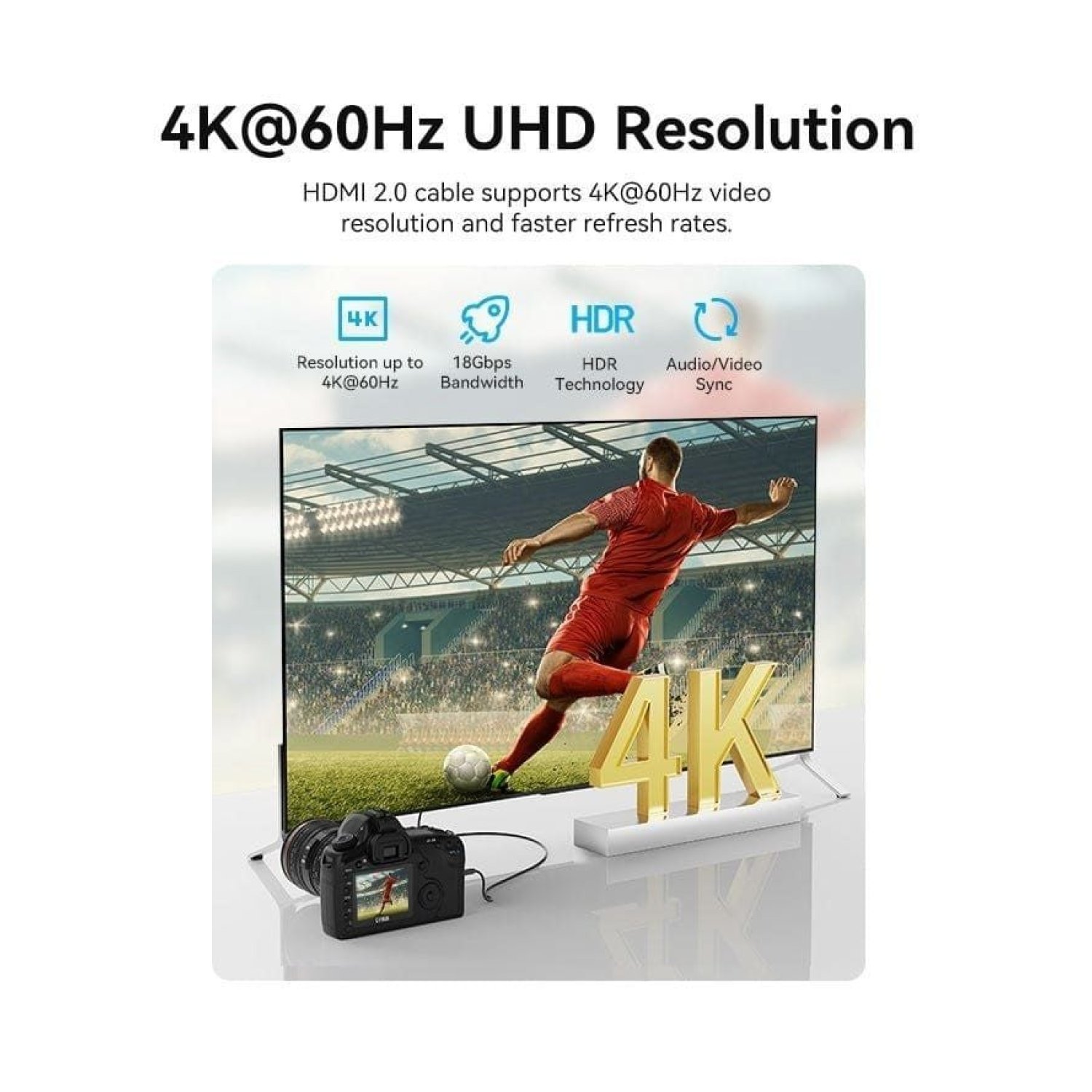 Vention · Cable HDMI 4K · Mini HDMI Macho · 1m · Negro