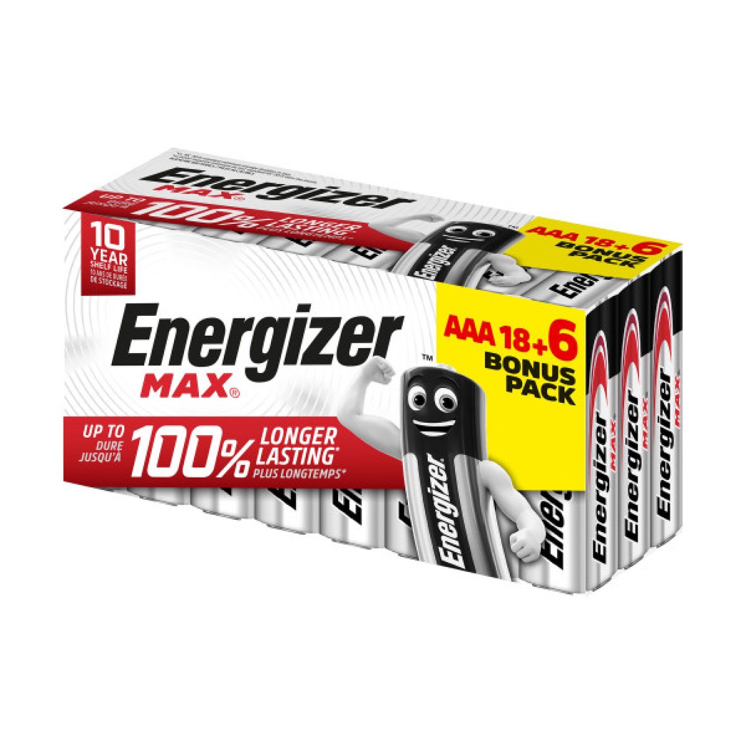 Energizer · Pilas Alcalinas AAA LR03 · Pack 18+6 Unidades · Máxima Duración