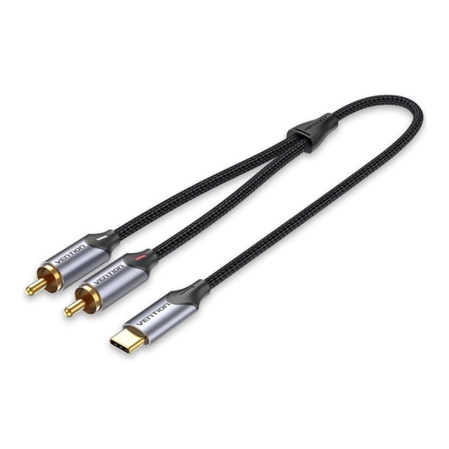 Vention Cable Conversor · 2x RCA a USB Tipo-C · 1,5m · Gris