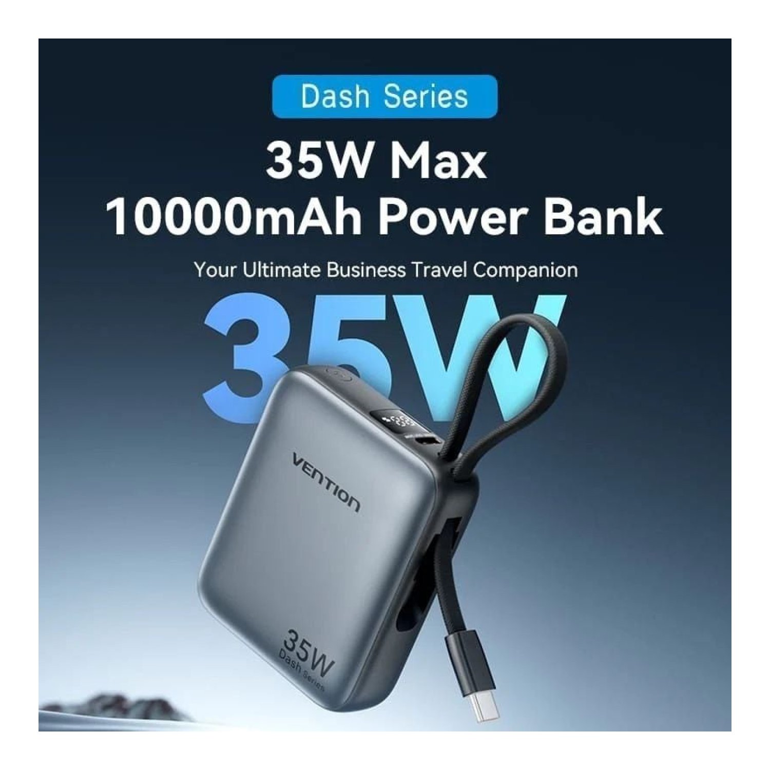 Vention Powerbank 10000mAh · 35W · USB Tipo-C · Gris