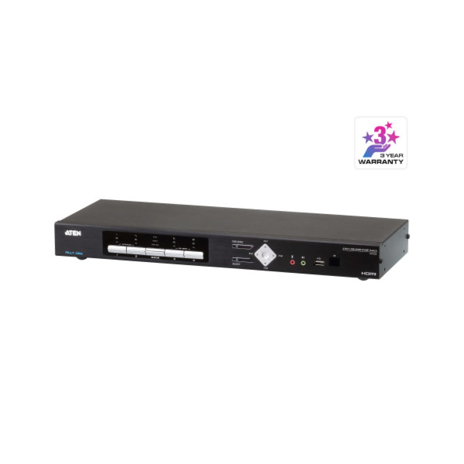 Aten KVMP Switch · 4 puertos HDMI 4K · Multiview · USB