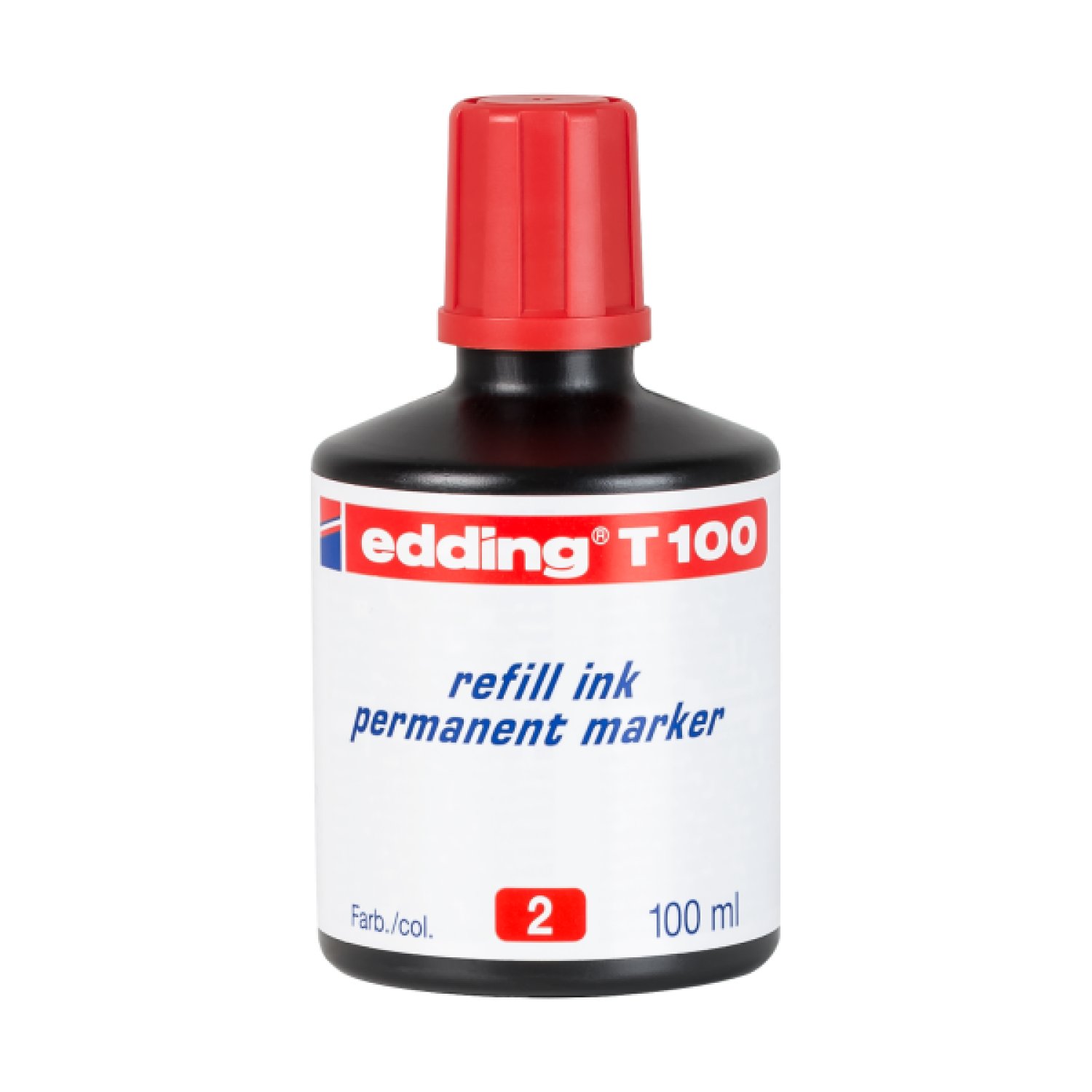 Edding T-100 · Cartucho de Tinta Original · Rojo