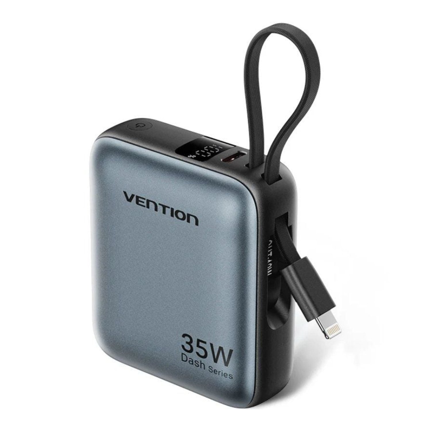 Vention Powerbank 10000mAh · 35W · Gris · USB-C y Lightning