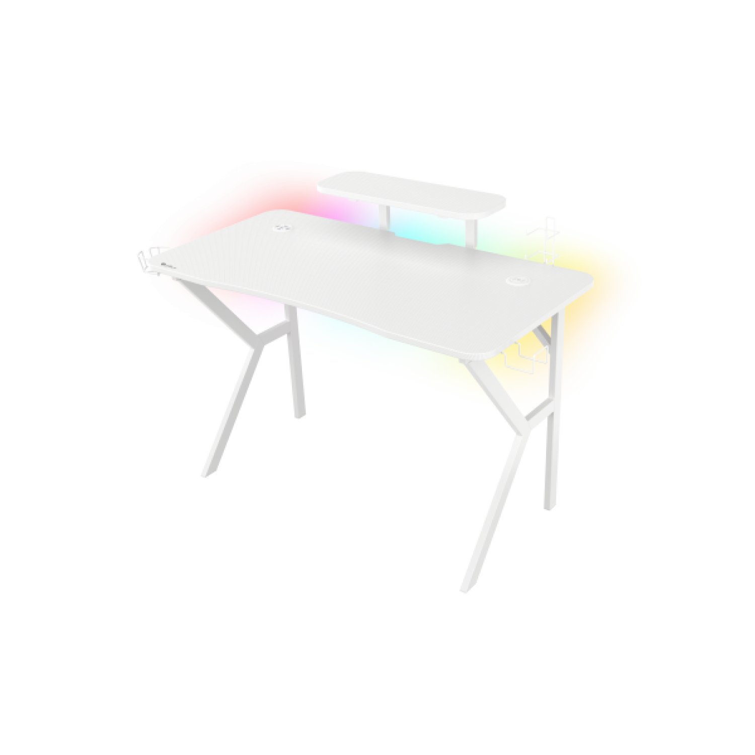 Genesis Holm 320 RGB · Silla Gaming · Blanco · Iluminación RGB