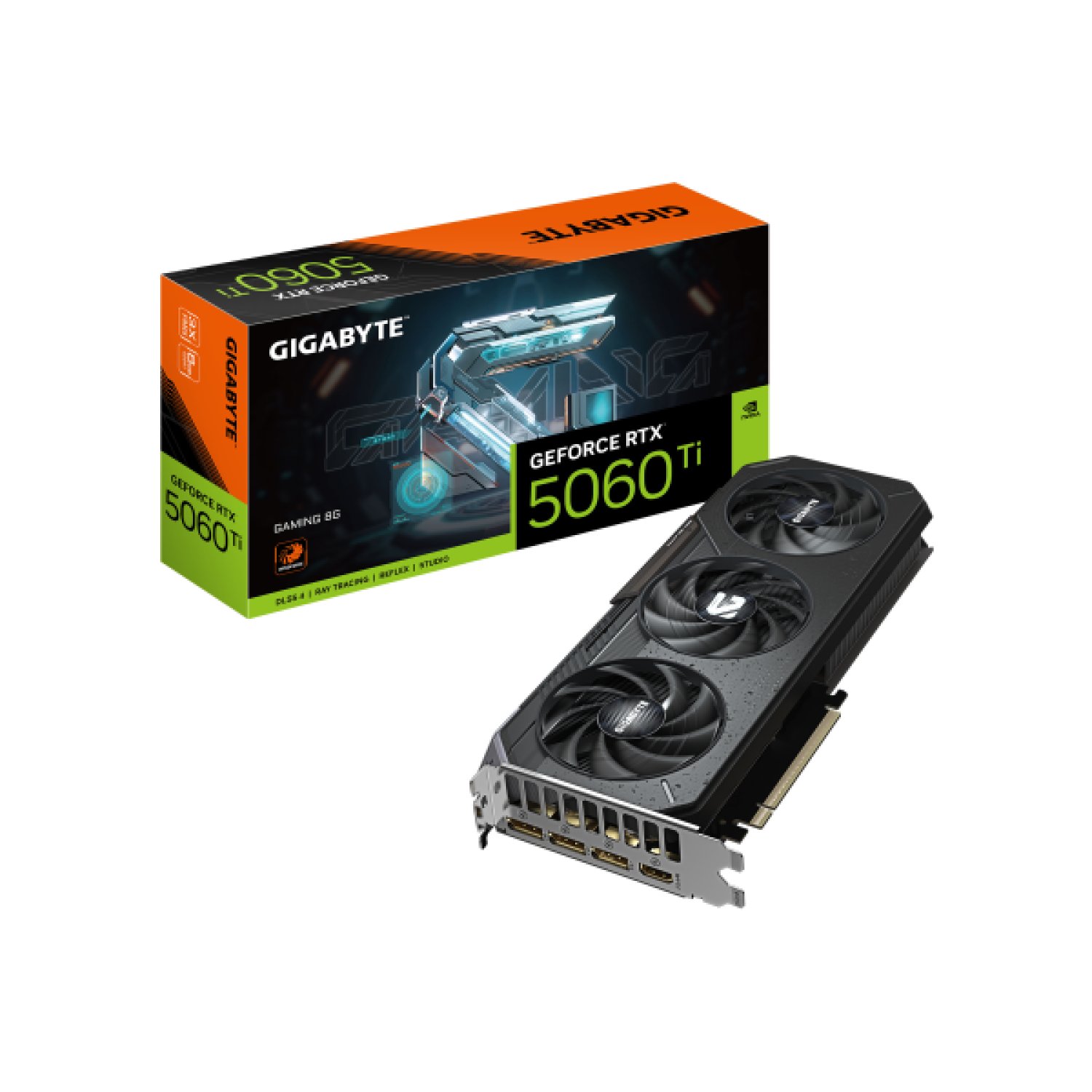 Gigabyte GeForce RTX 5060 Ti Gaming · 8GB GDDR7 · PCI-E 5.0 · 2572 MHz · DisplayPort/HDMI