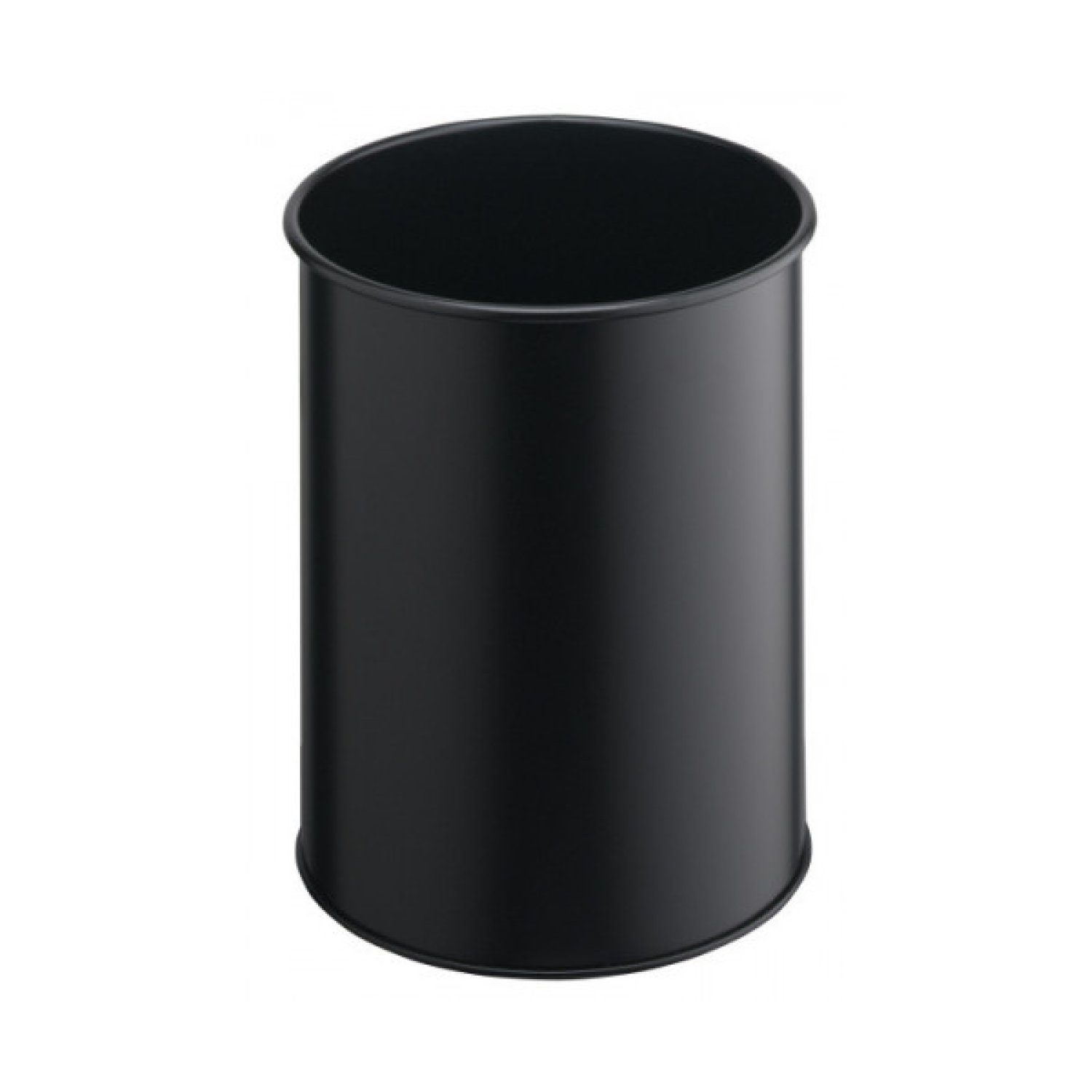 Durable · Papelera Metálica · 15L · Diseño Liso · Color Negro