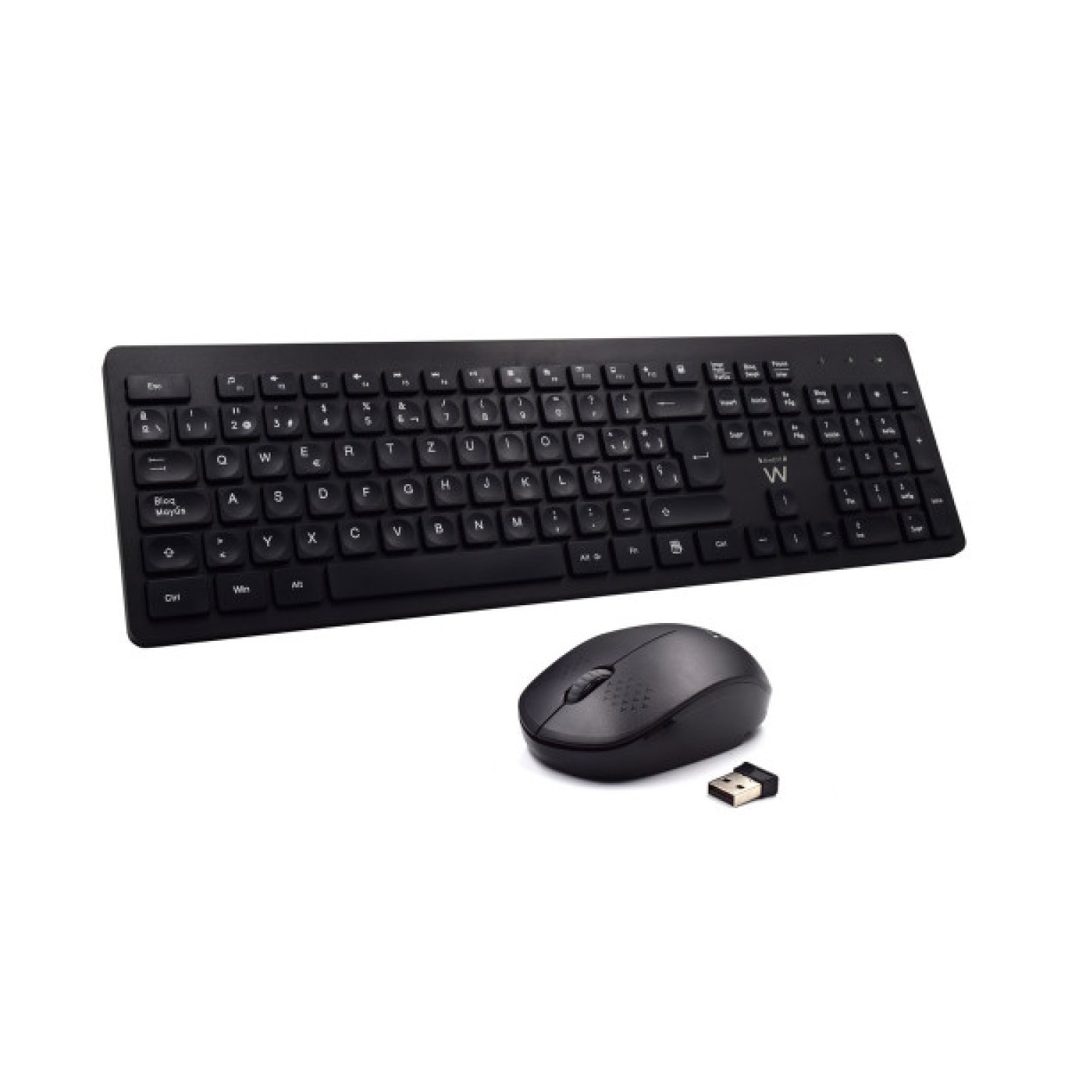 Ewent EW3256 · Teclado Inalámbrico RF · QWERTY Español · Negro