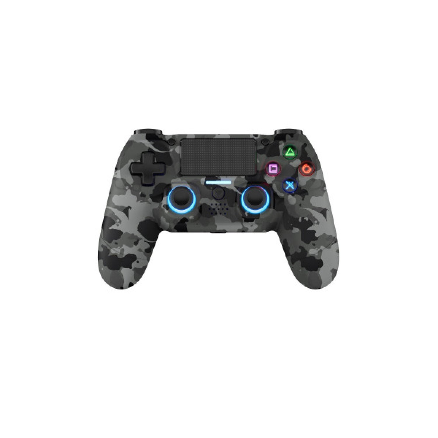 DragonShock Mizar+ · Mando Inalámbrico Bluetooth · PS4/PC/Mobile · RGB · Gris Camuflaje