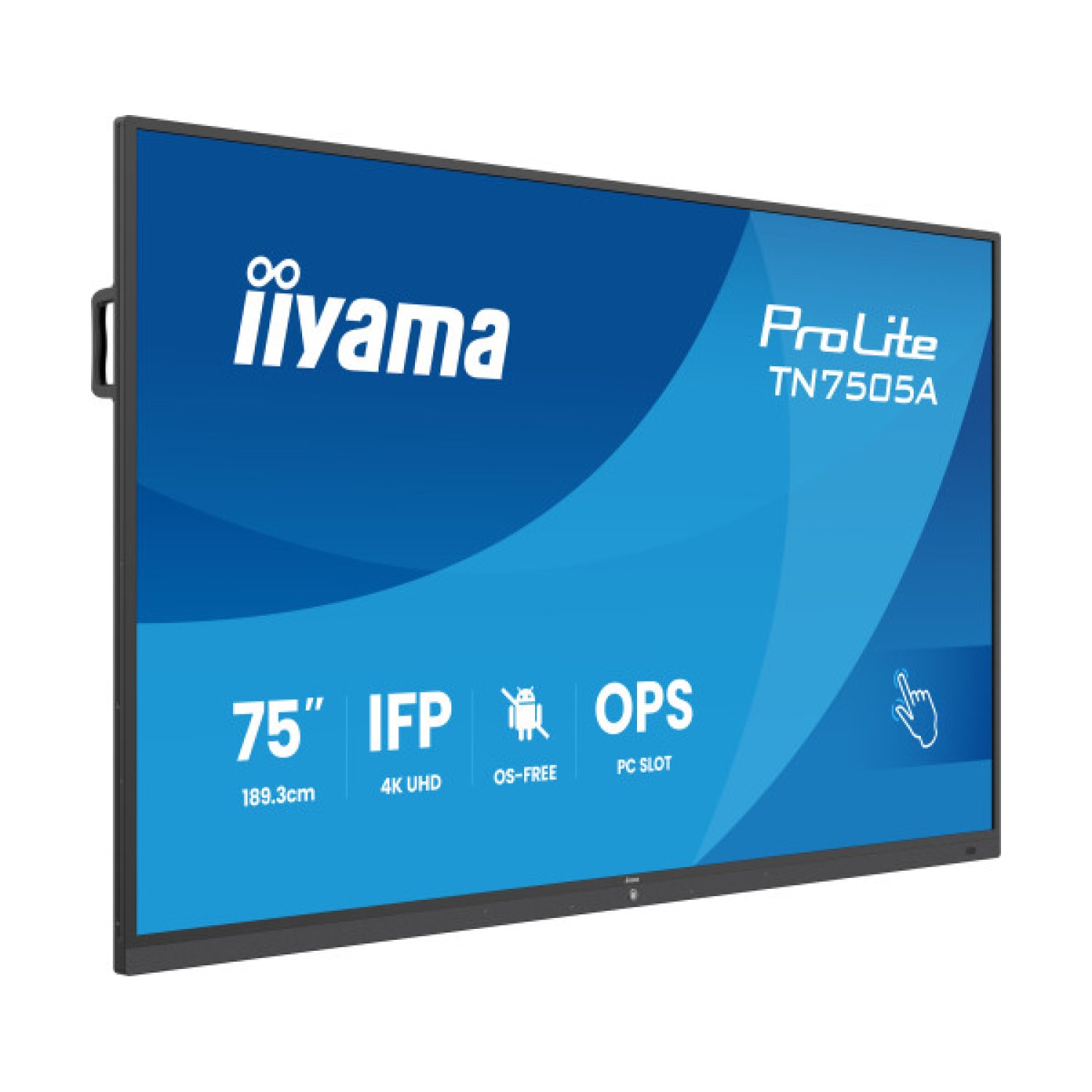 Iiyama ProLite 75" · Pantalla Interactiva 4K · OS-Free · 450cd/m² · HDMI 2.0 · USB-C 65W · Anotación Digital