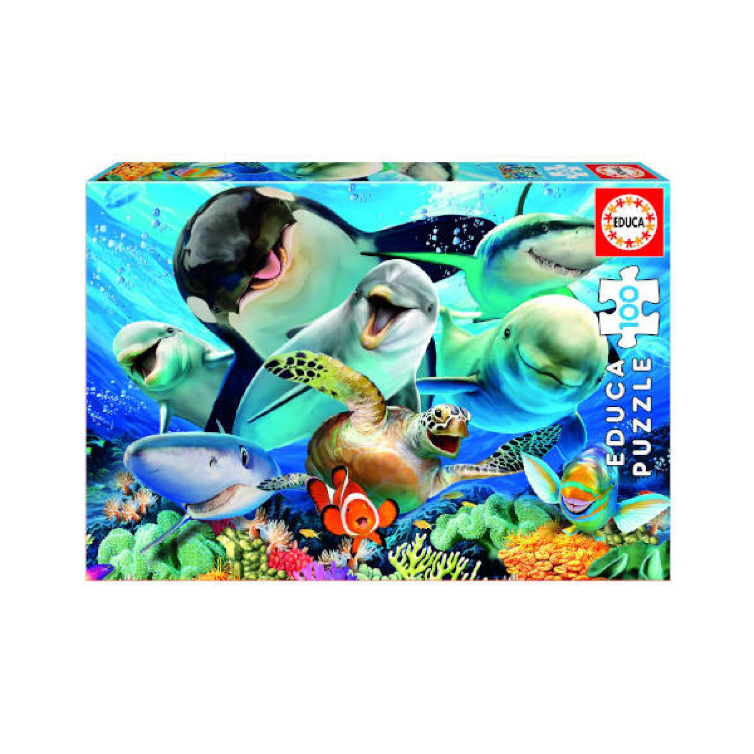 Educa Borrás · Puzzle Infantil Selfie Bajo el Agua · 100 Piezas · 6-8 Años