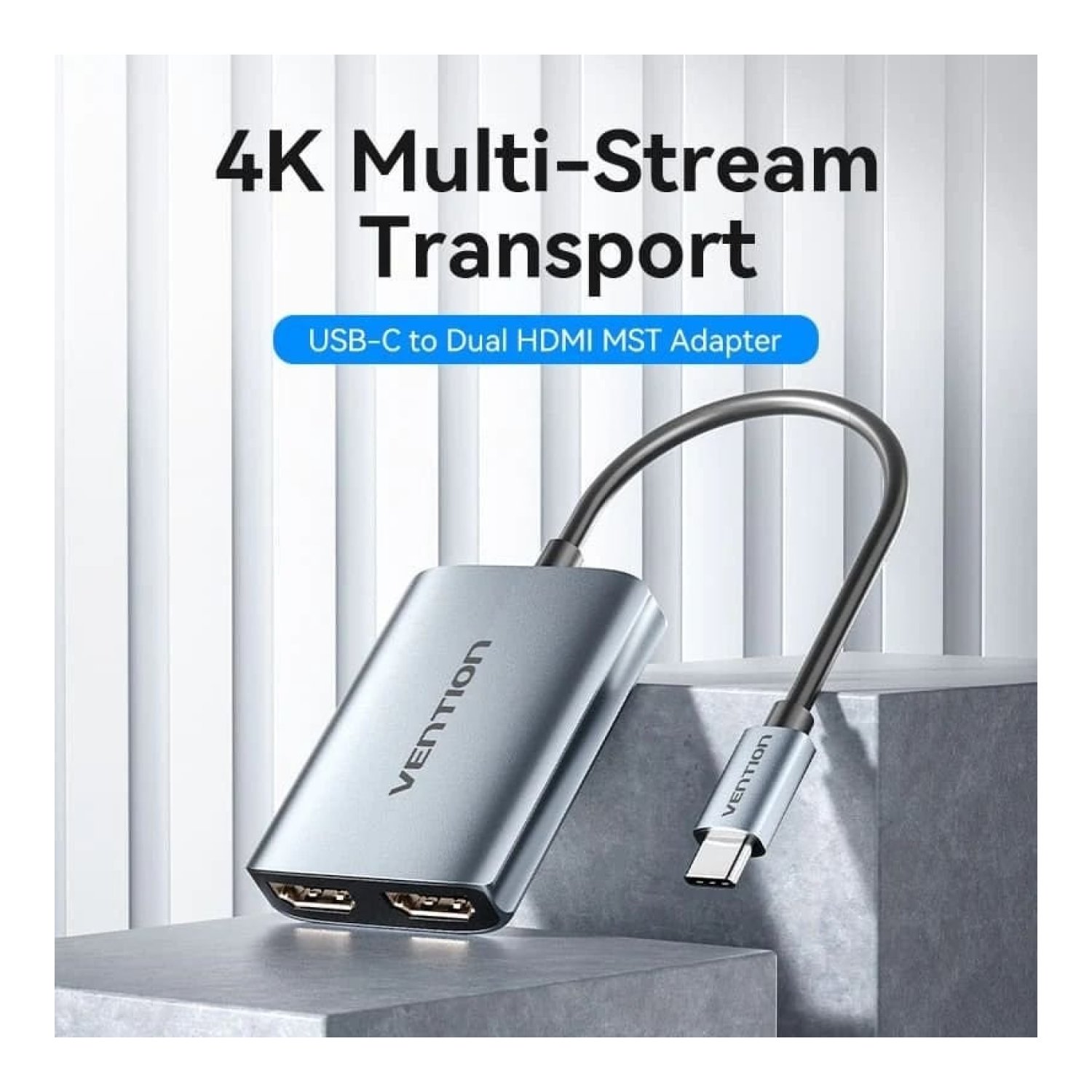 Vention · Cable Conversor USB-C a 2x HDMI · Gris