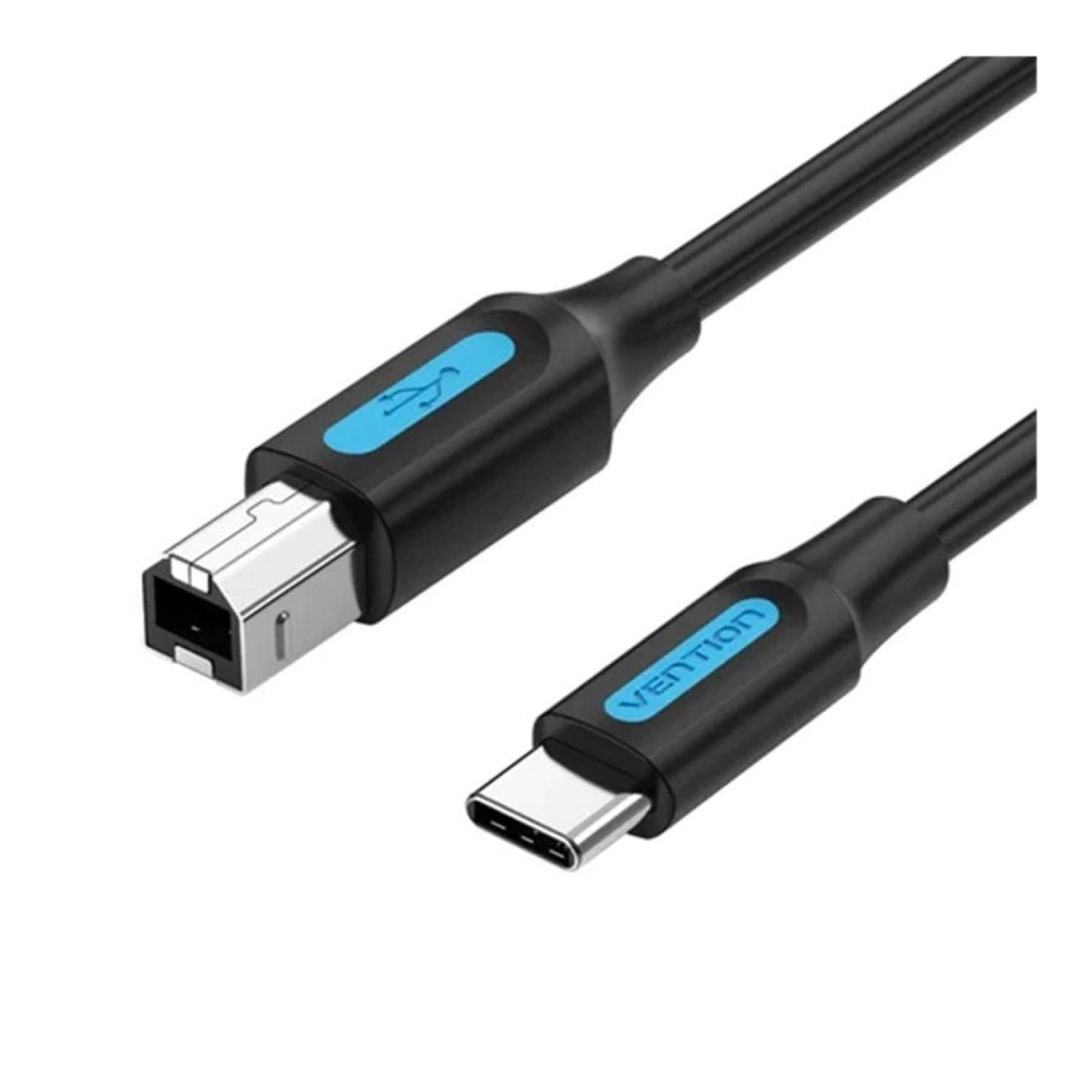Vention Cable USB 2.0 Tipo-C · USB Tipo-B a Tipo-C · 2m · 480Mbps · Negro